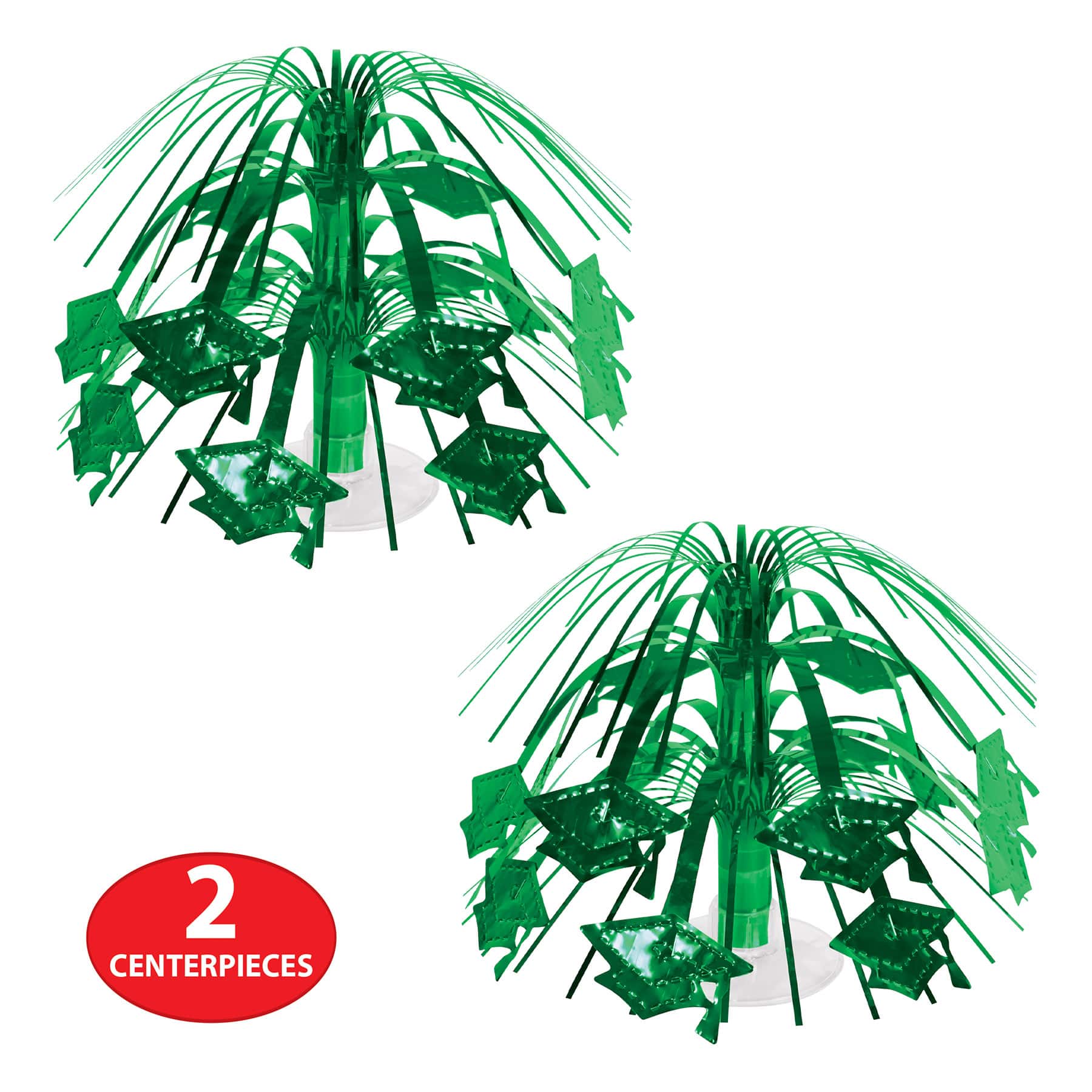 Beistle 7.5" Grad Cap Mini Cascade Centerpieces, 2ct.