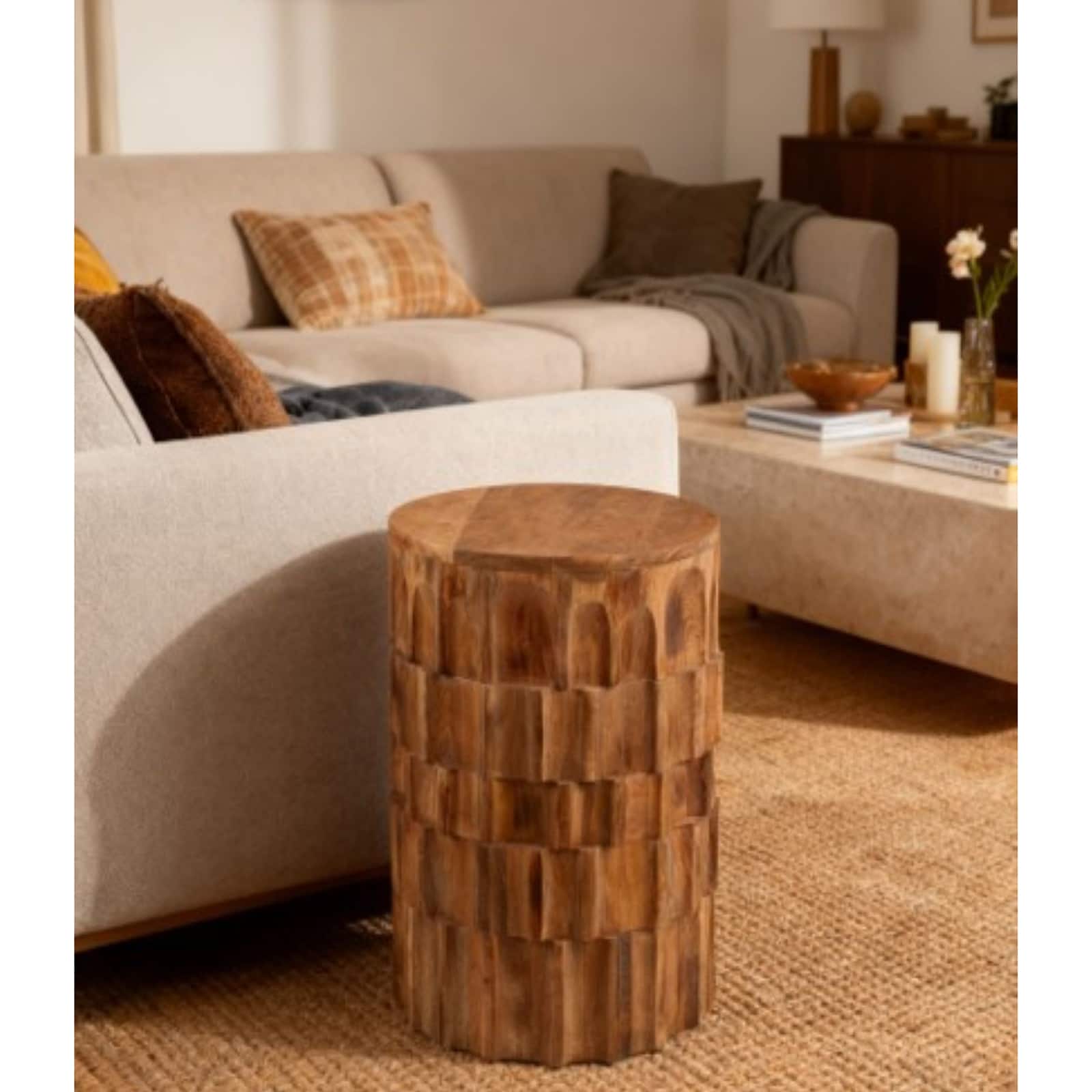 22" Mango Wood Stool by Ashland®