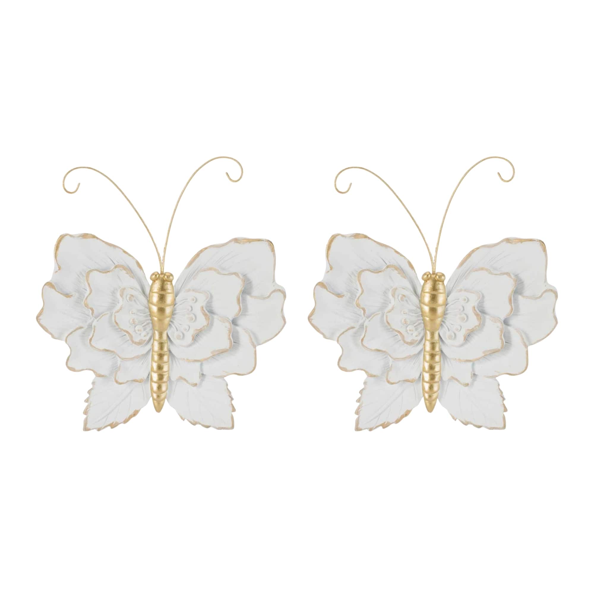 Melrose 6" Floral Butterfly Shelf Sitters, 2ct.
