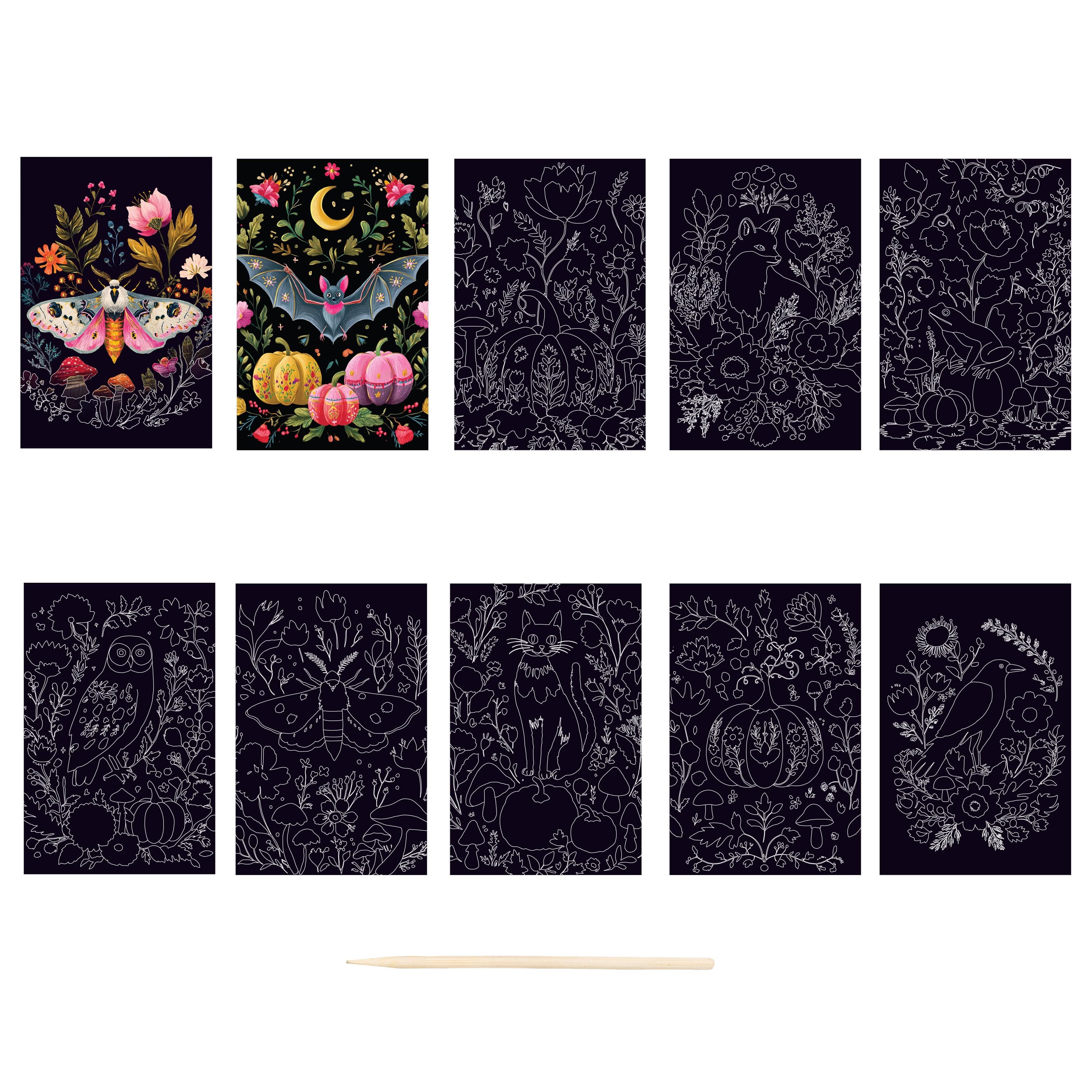 Brea Reese® Mini Pink Creatures Scratch Art Paper Pad
