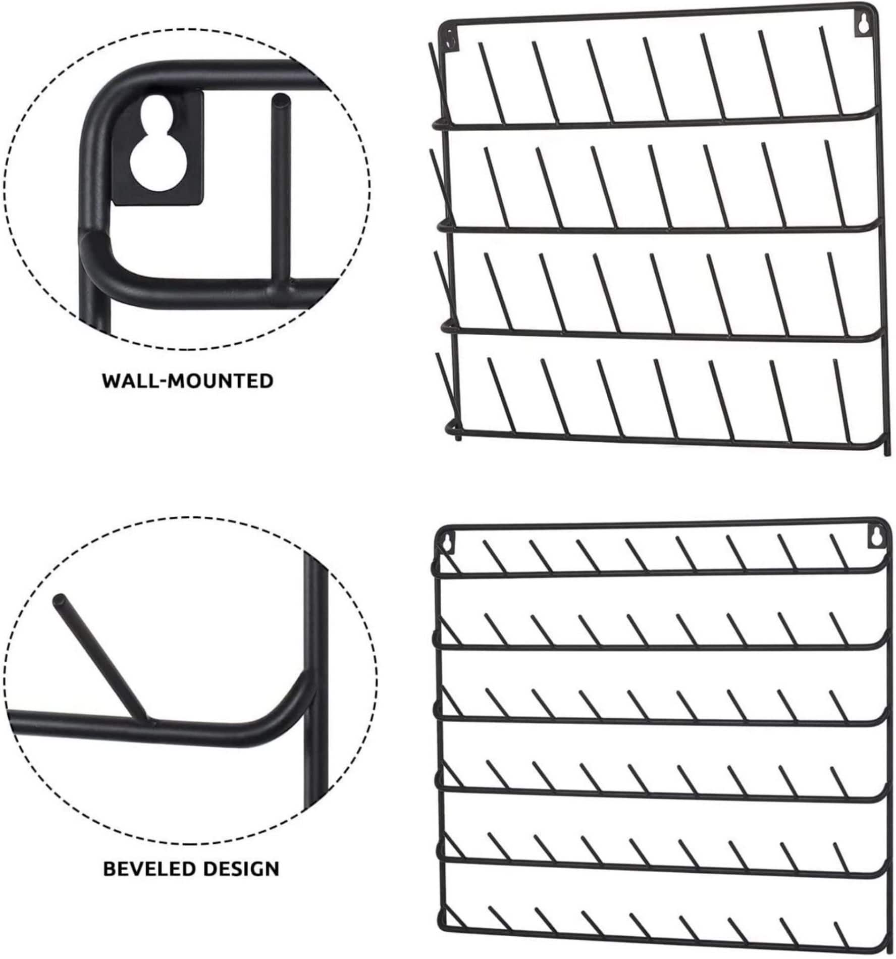 NEX™ Black 32-Spool and 54-Spool Wall-Mounted Sewing Thread Rack Set