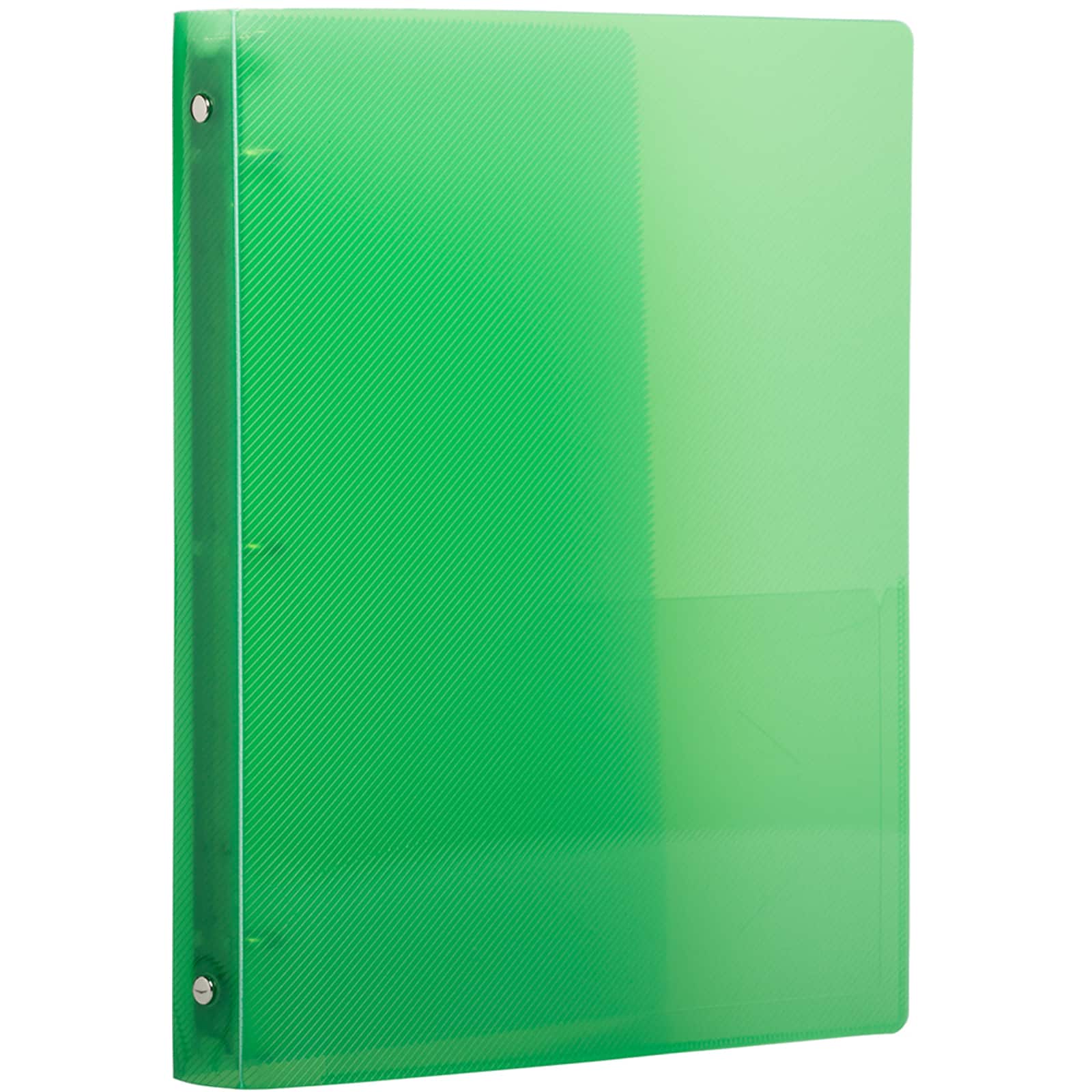 JAM Paper 3/4" Glass Twill Plastic 3-Ring Binders, 4ct.