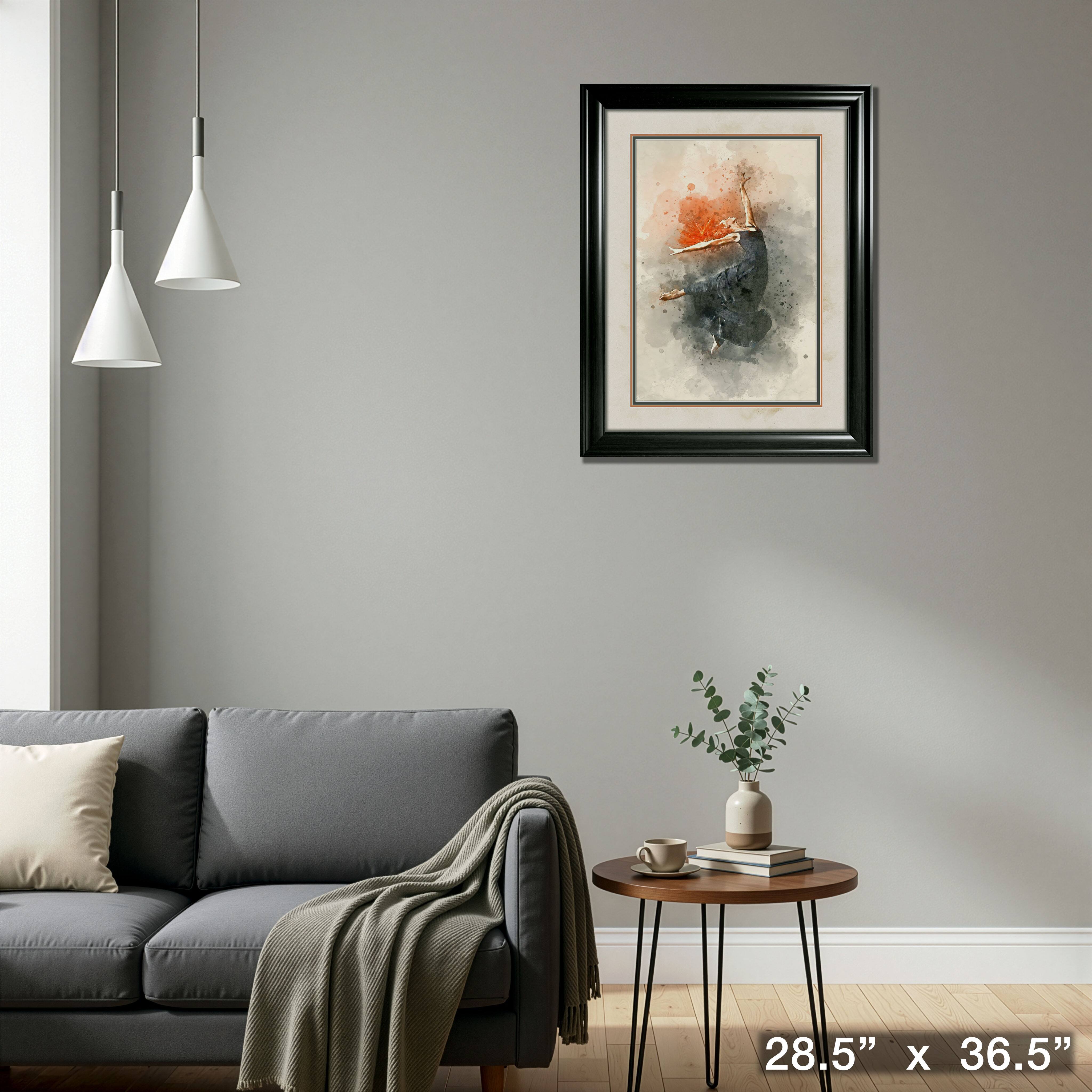 Abstract Dancer Framed Print 28.5" x 36.5"