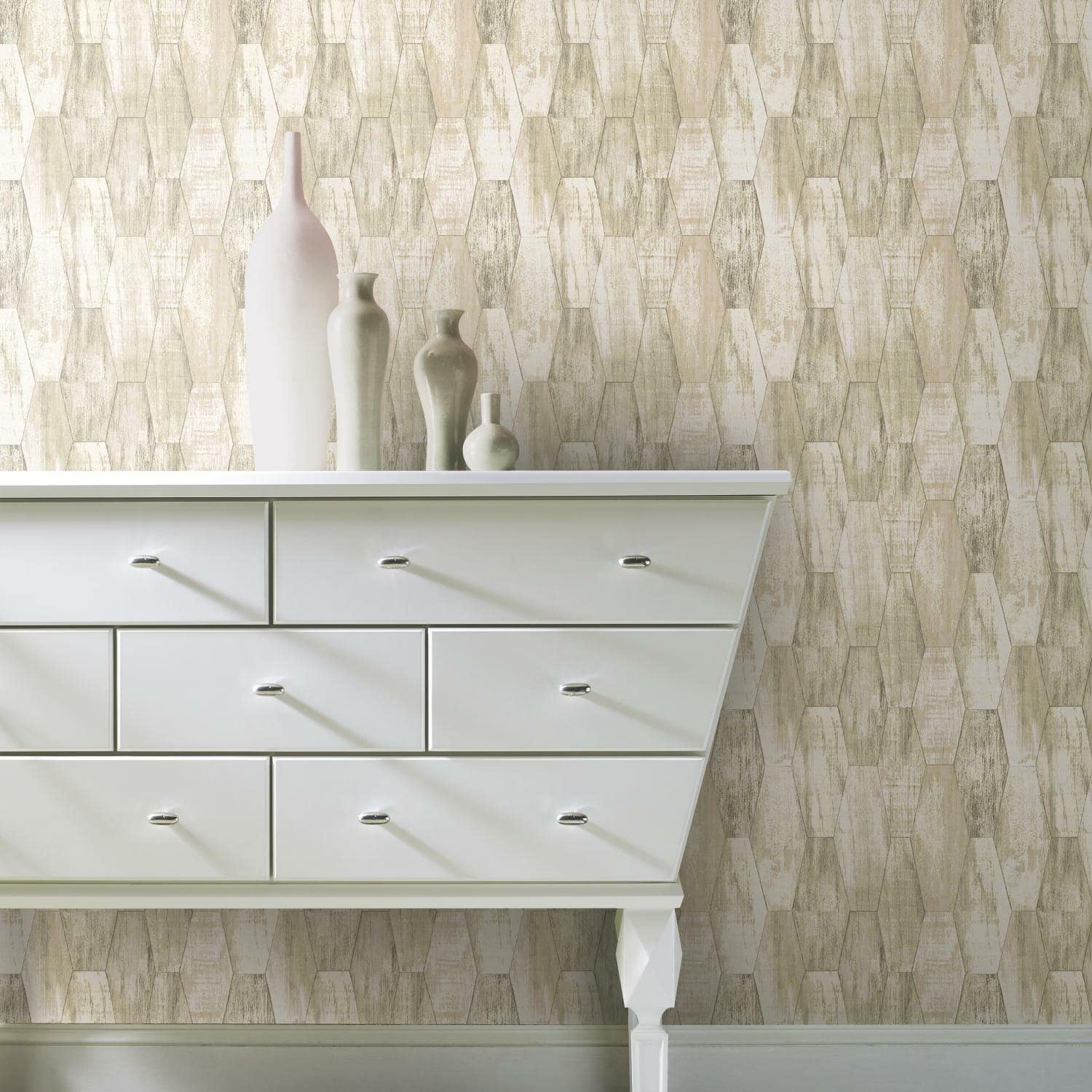 RoomMates Wood Hexagon Tile Peel & Stick Wallpaper