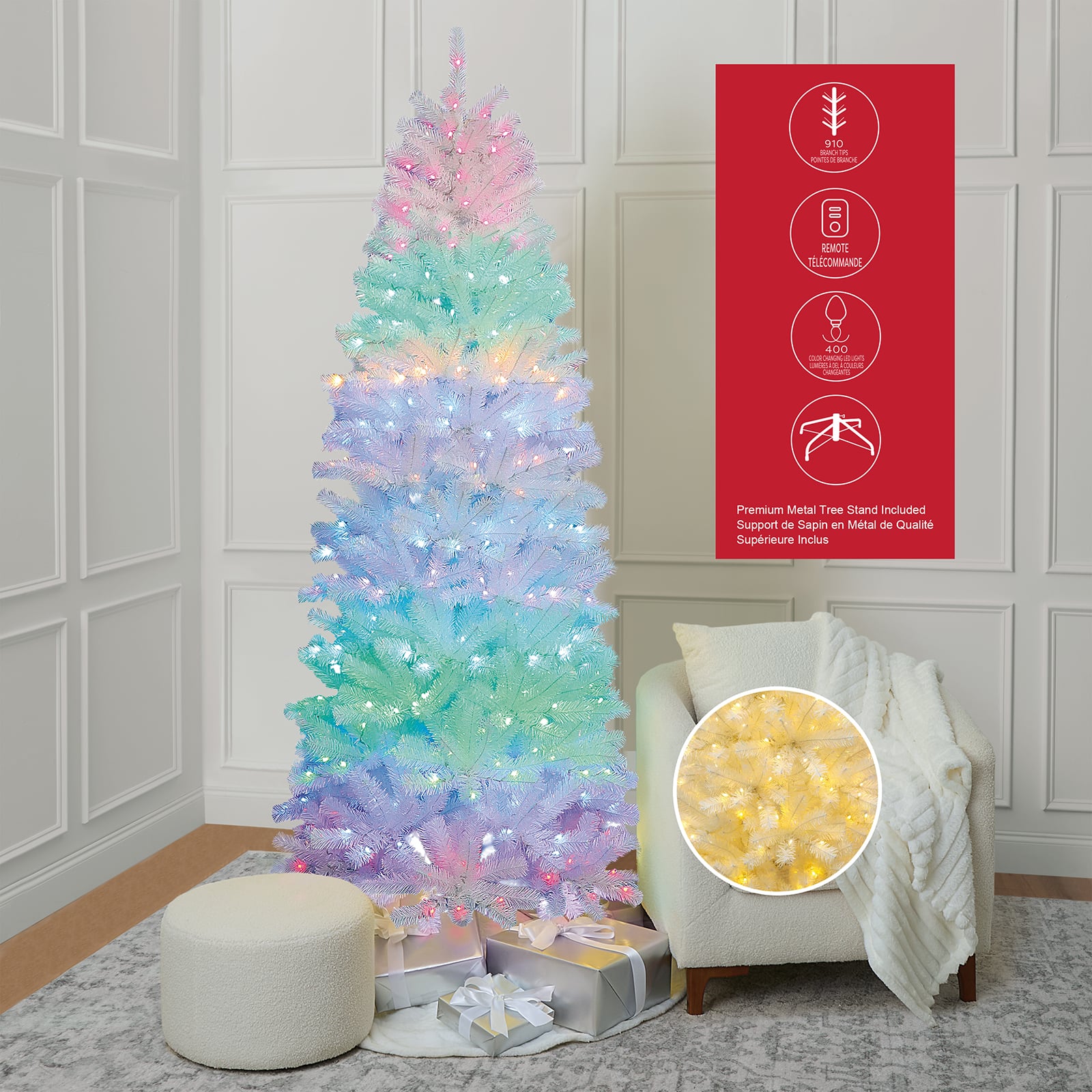 7.5ft. Pre-Lit Winterhaven Fir Artificial Christmas Tree, Color