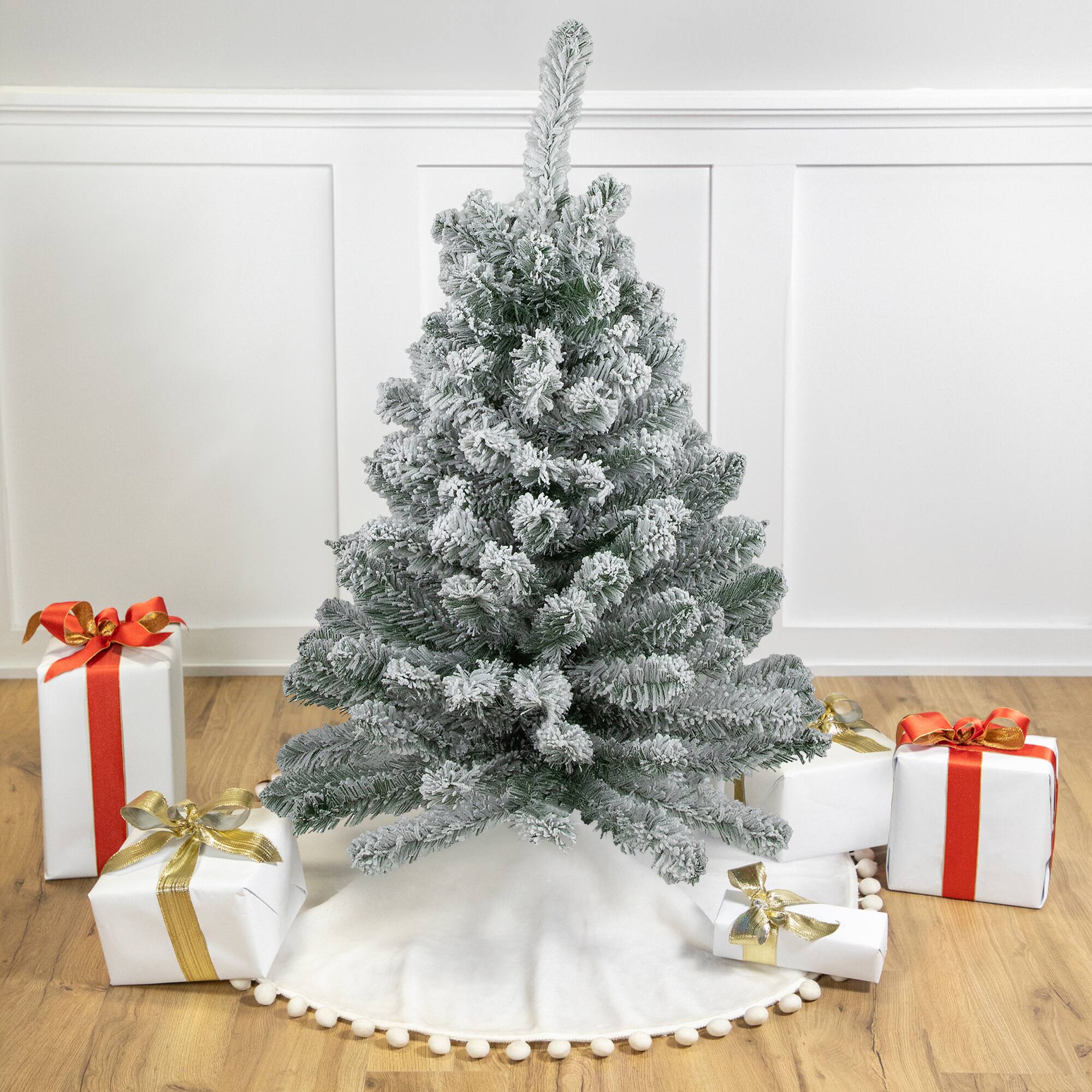 Northlight 3ft. Unlit Medium Heavily Flocked Madison Pine Artificial Christmas Tree