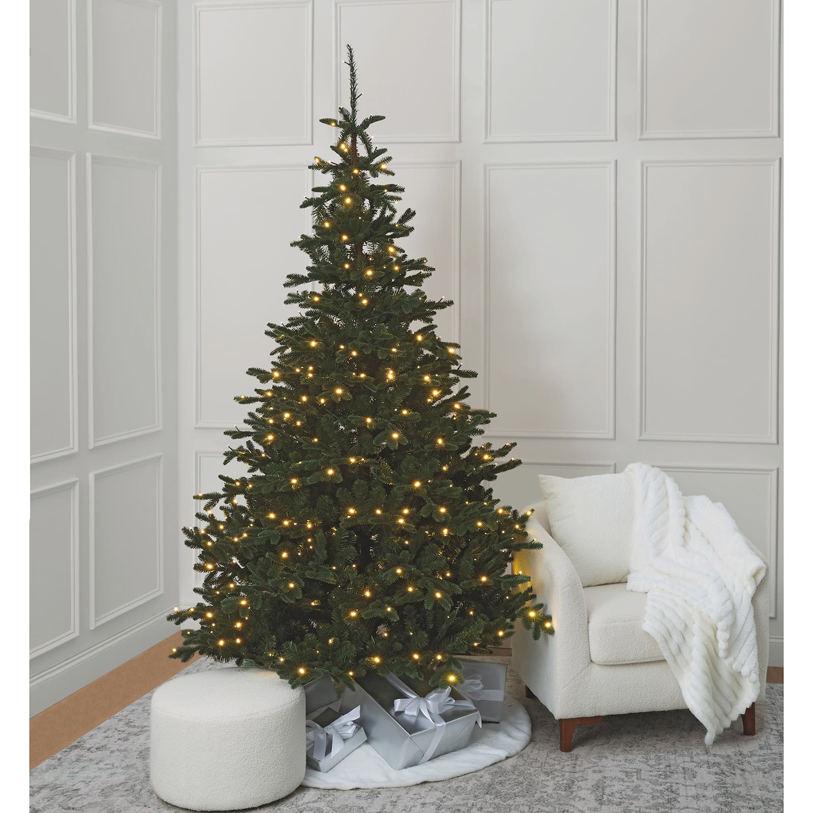 7.5ft. Pre-Lit Baltic Fir Artificial Christmas Tree, Warm White LED Lights by Ashland®