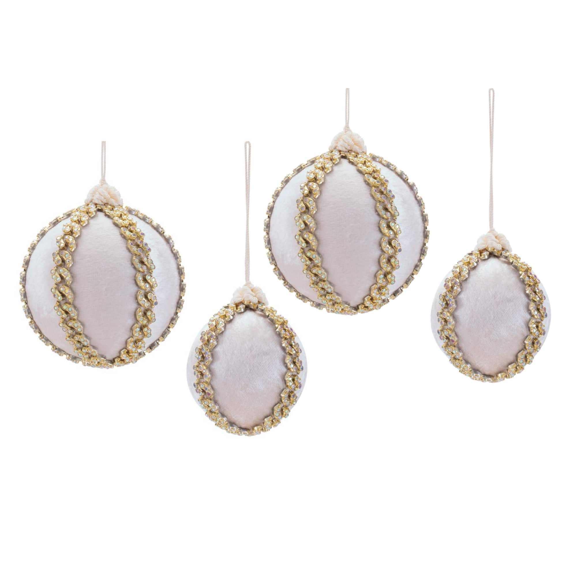 Melrose Glitter Ball Ornaments Set