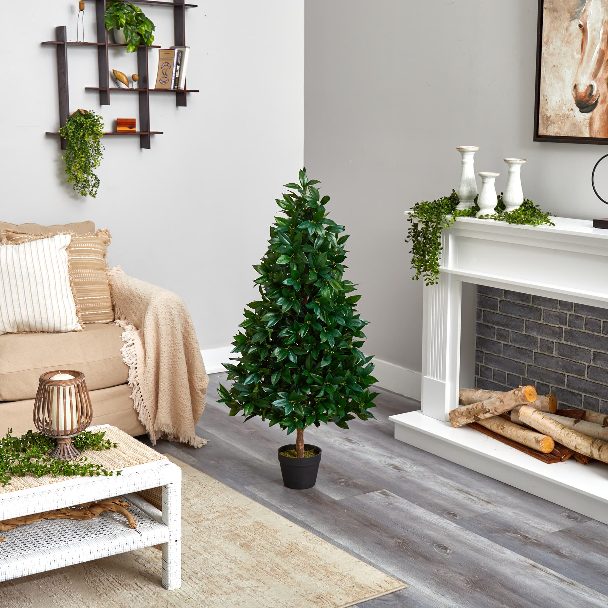 4ft. Potted Bay Leaf Topiary Tree