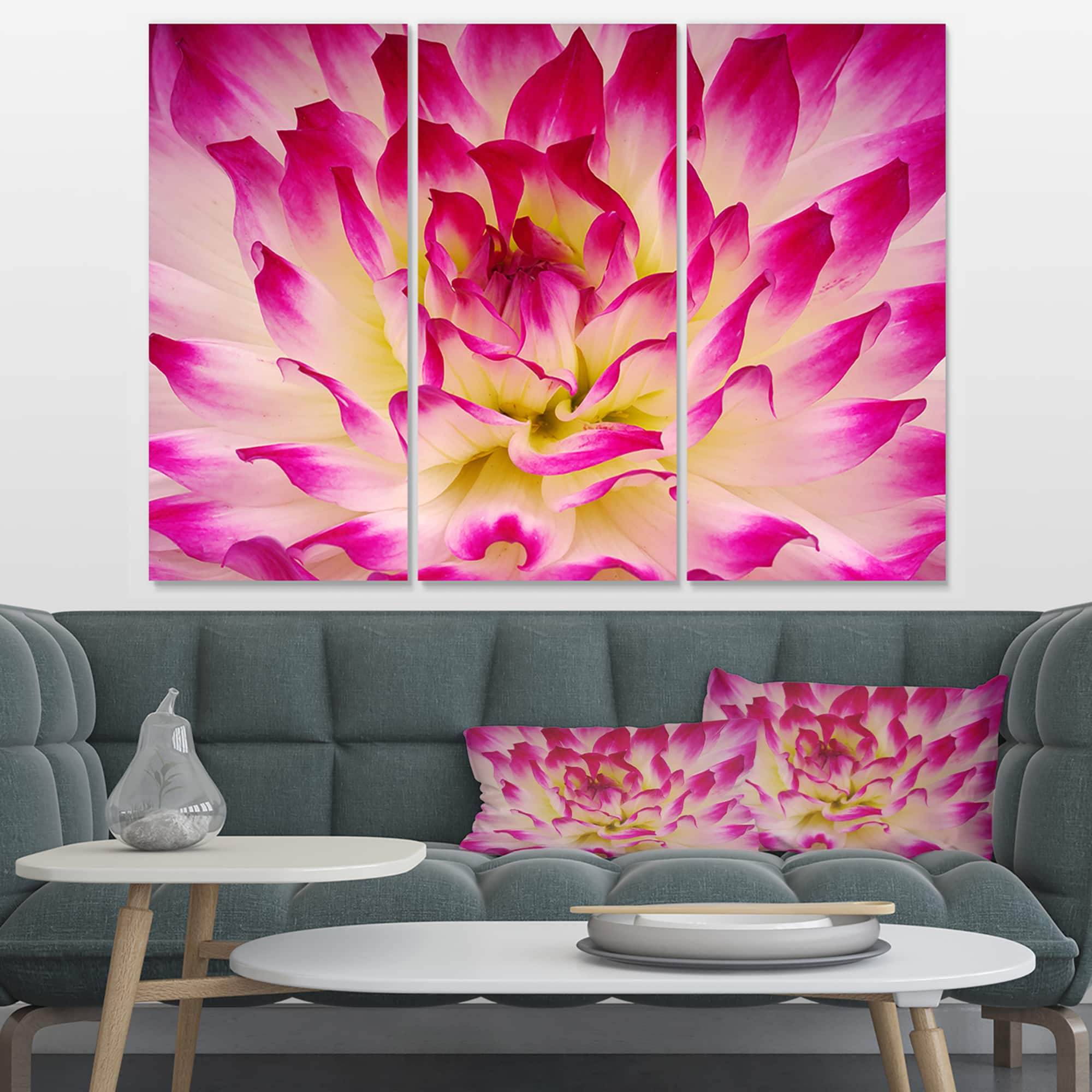 Designart - Smooth Purple White Flower Petals