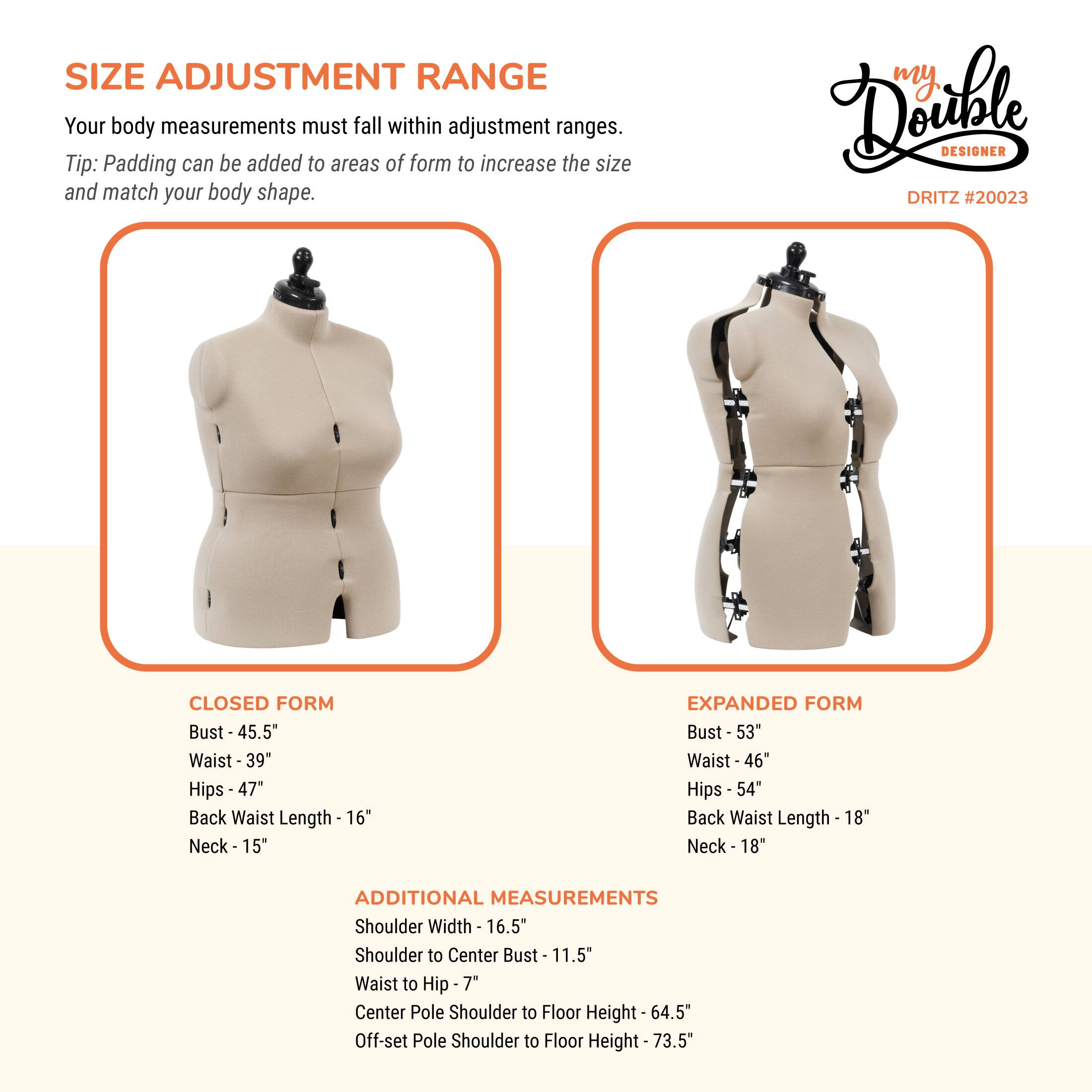 Dritz® My Double Designer Full Figure Dress Form with Adjustable Tri-Pod Stand