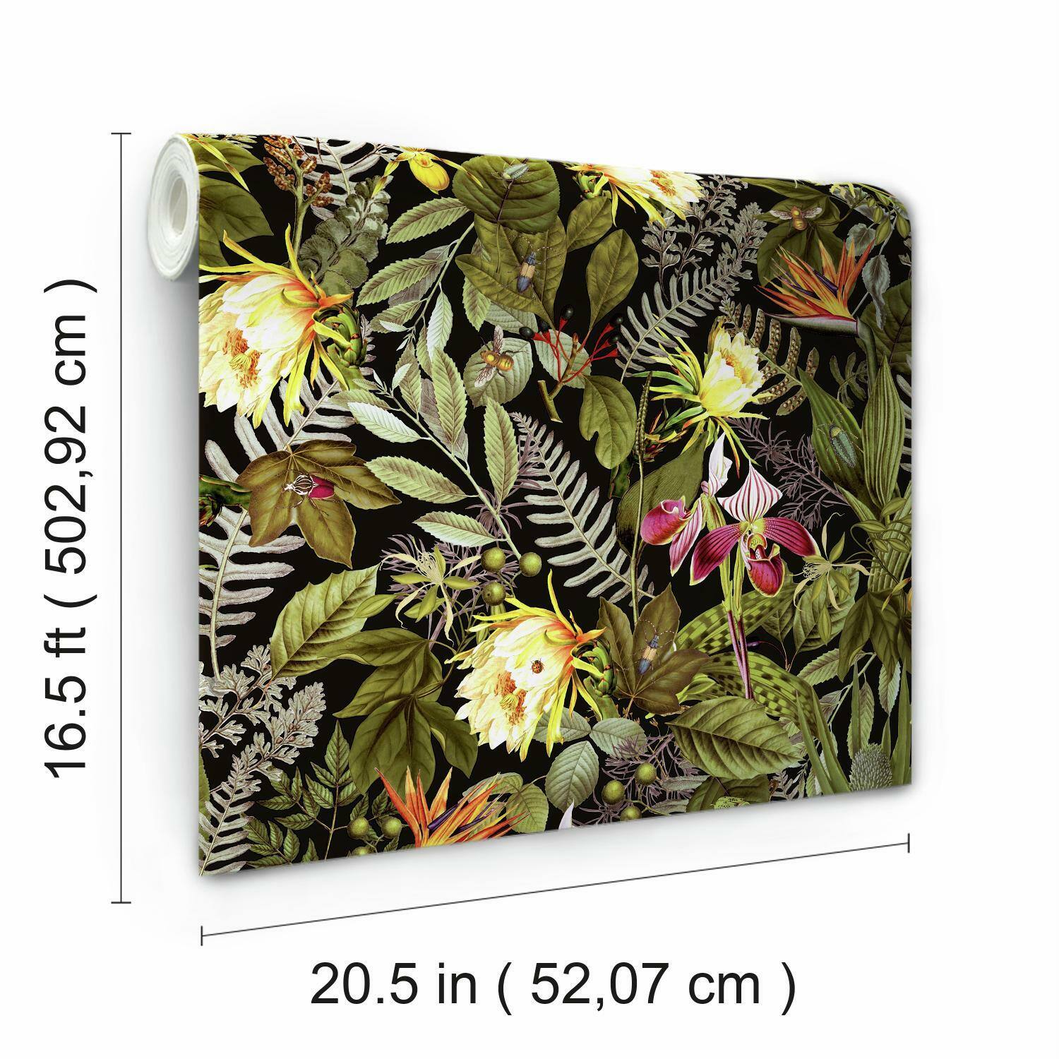 RoomMates Tropical Flowers Peel & Stick Wallpaper