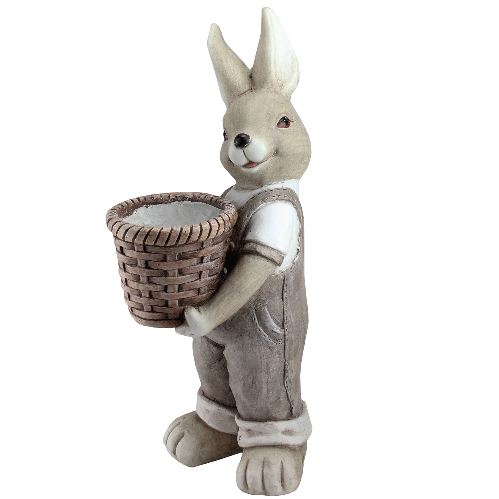 1.5ft. Neutral Tones Easter Boy Rabbit Indoor & Outdoor Garden Planter