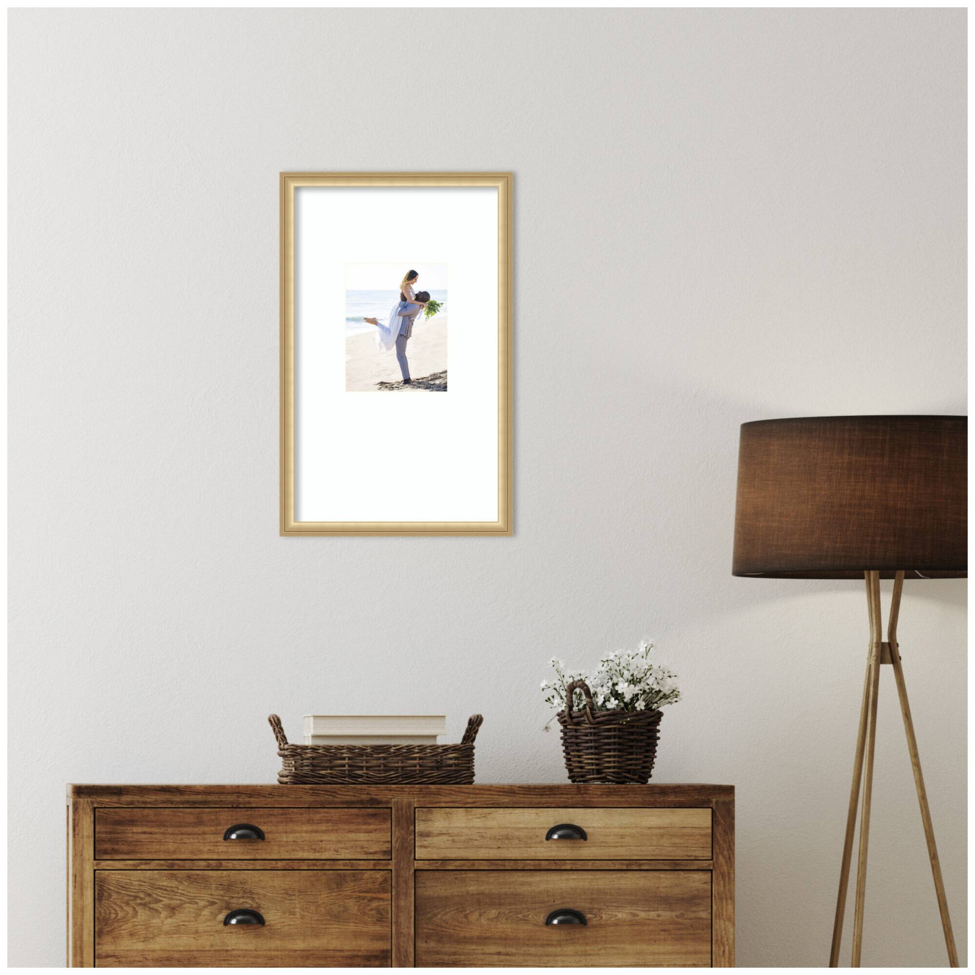 Kate and Laurel Florence Gold Photo Frame with Mat
