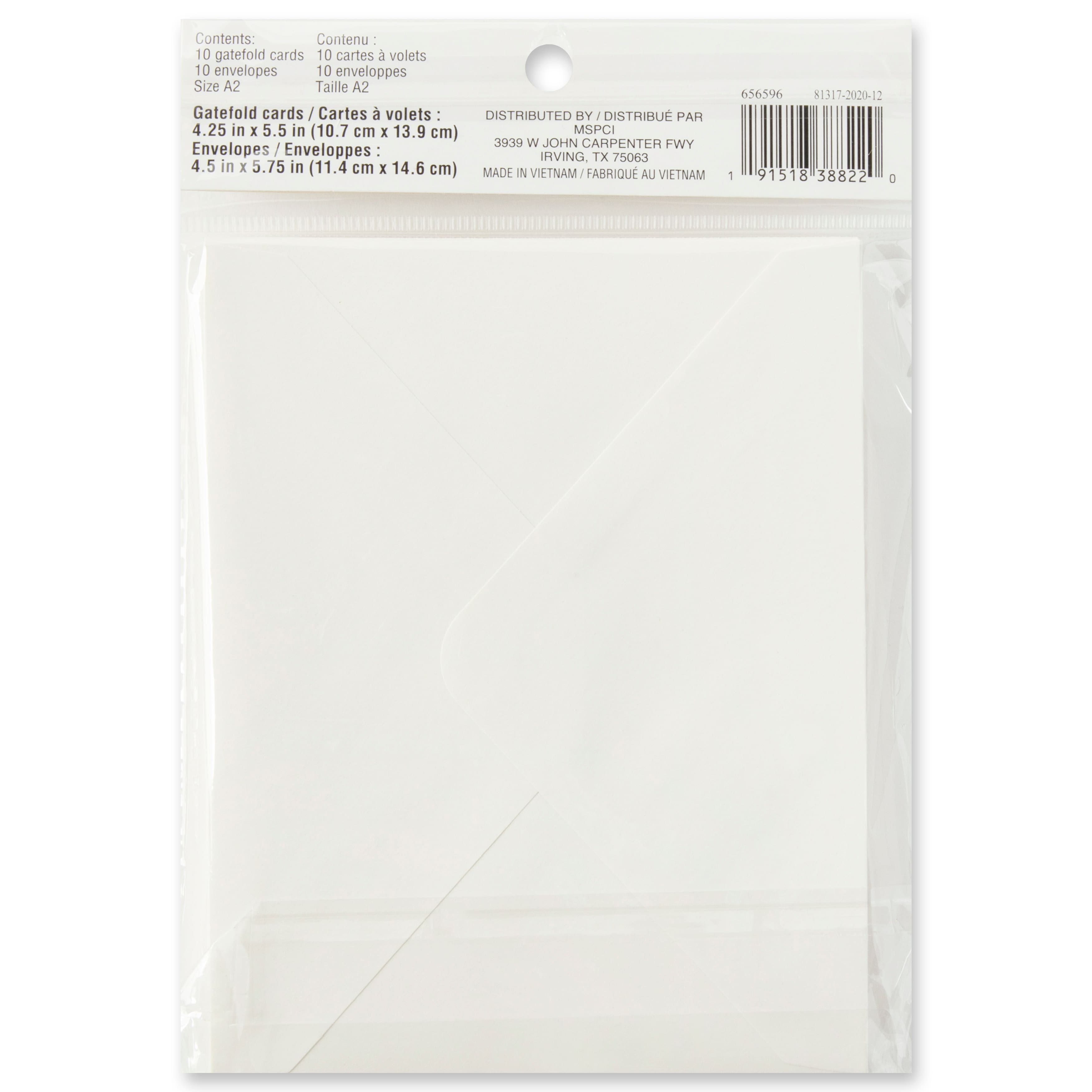 12 Packs: 10 ct. (120 total) 4.25" x 5.5" Ivory Gatefold Cards & Envelopes by Recollections™