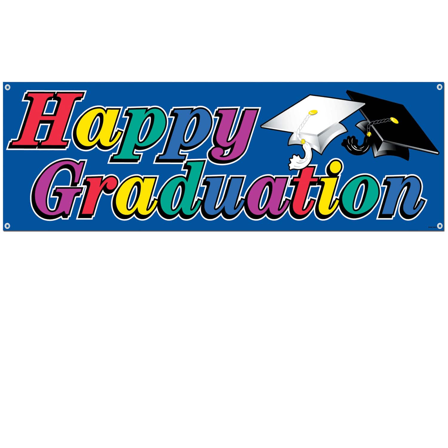 Beistle 5ft. x 21" Multicolor Happy Graduation Sign Banner