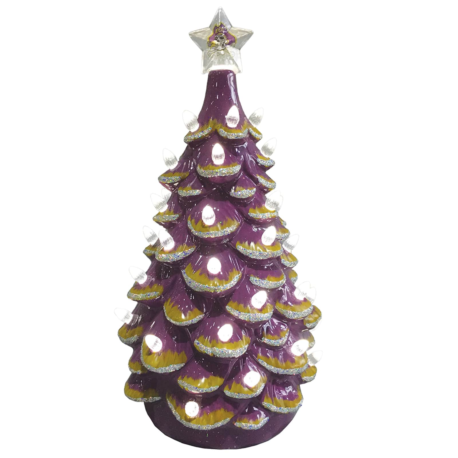 Santa's Workshop 14" NCAA College Team Ceramic LED Christmas Tree By Santasworkshop in East Carolina University | 7" x 7" x 14" | Michaels®