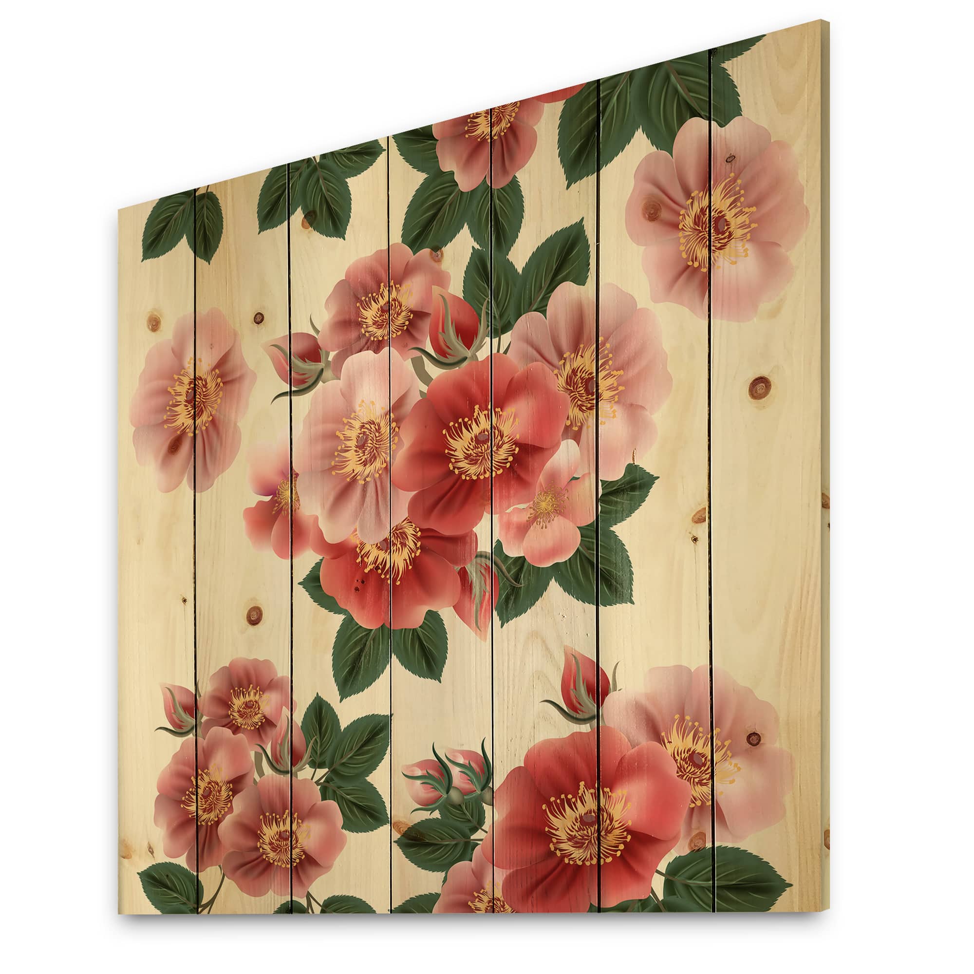 Designart - Vintage Red Roses