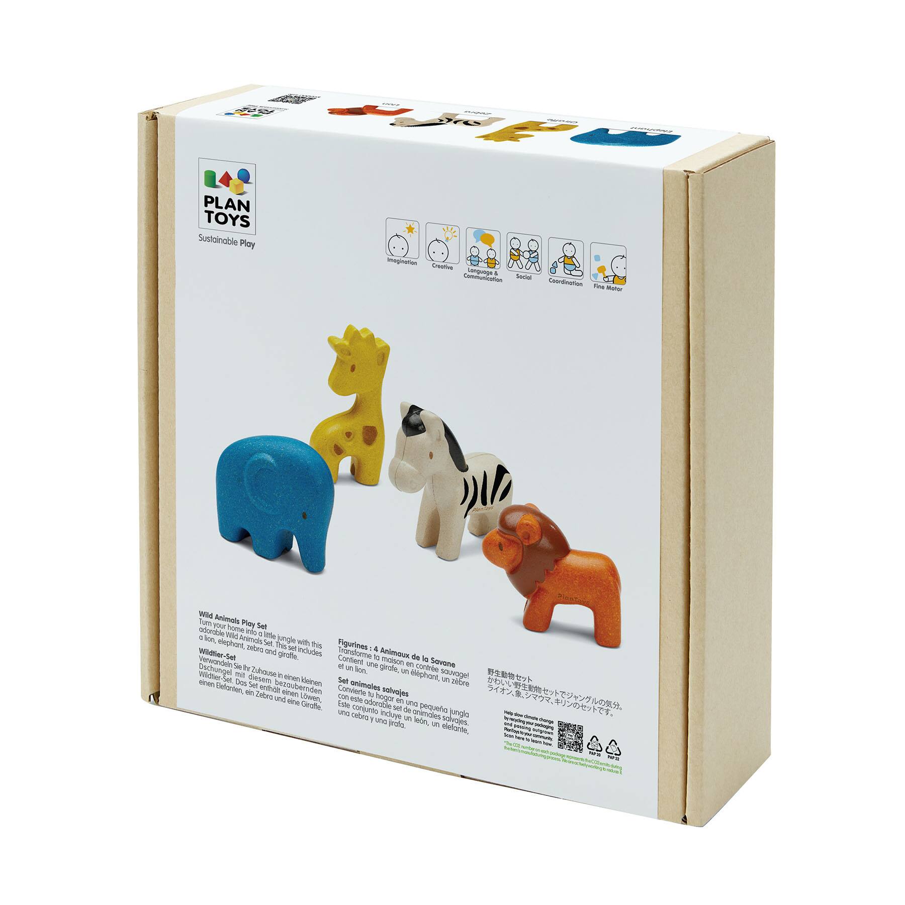 PlanToys Wild Animals Wooden Playset