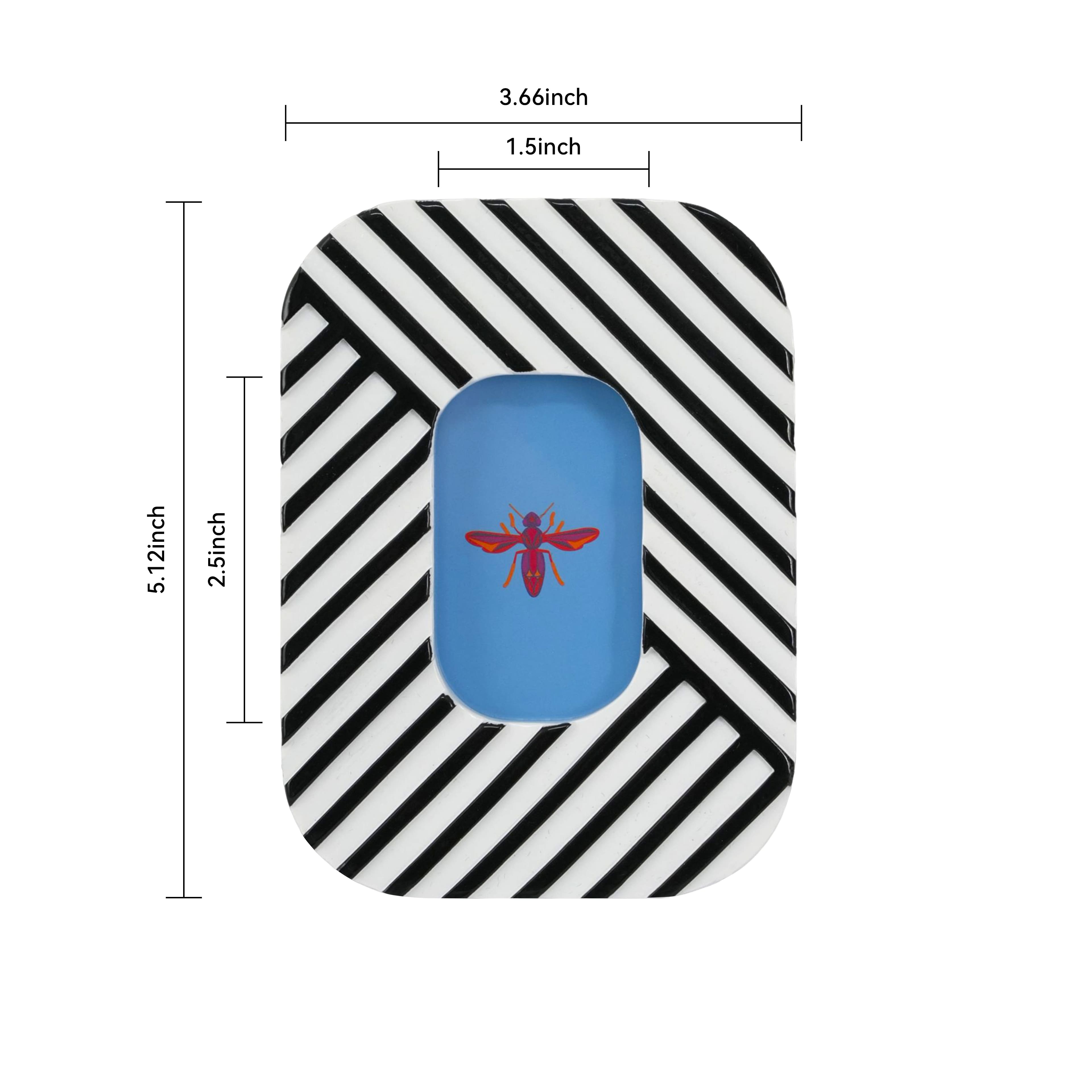 Jonathan Adler x Michaels 2" x 3" Black & White Striped Tabletop Frame