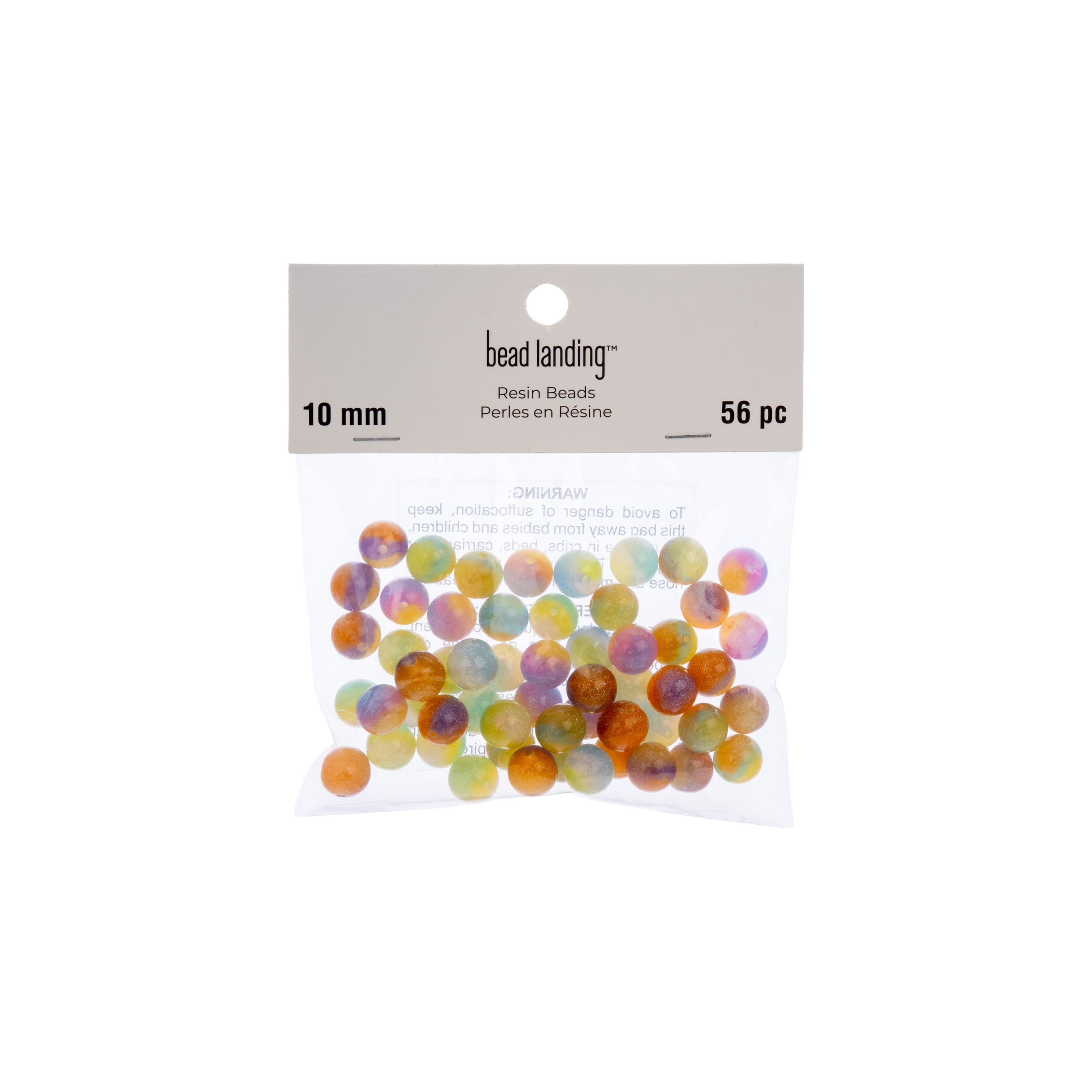 10mm Multicolour Celestial Shimmer Acrylic Round Craft Beads, 56ct. by Bead Landing™