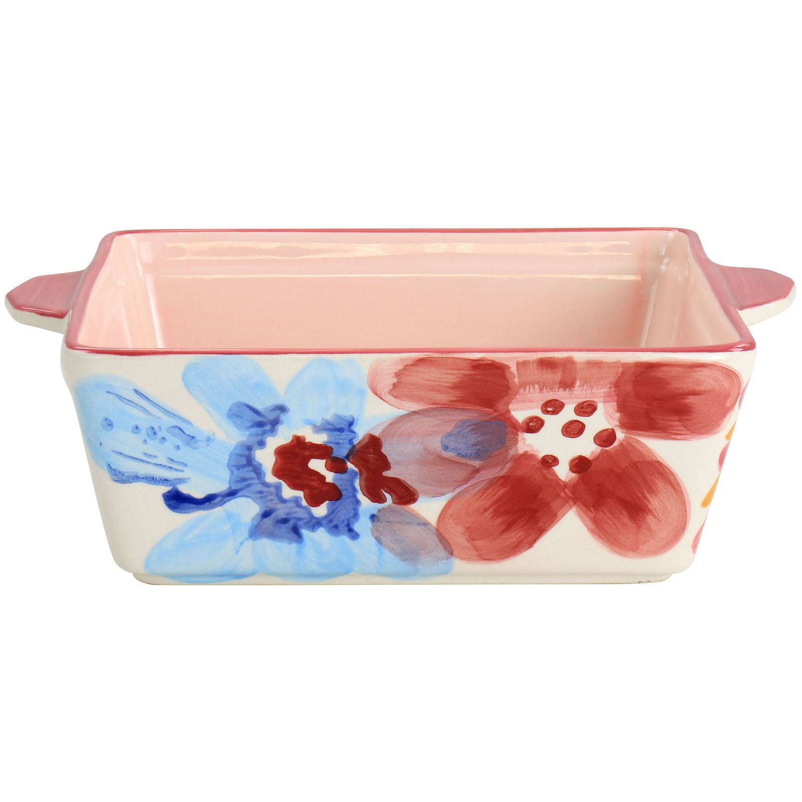 Spice by Tia Mowry 2qt. Goji Blossom Square Ceramic Baker Pan