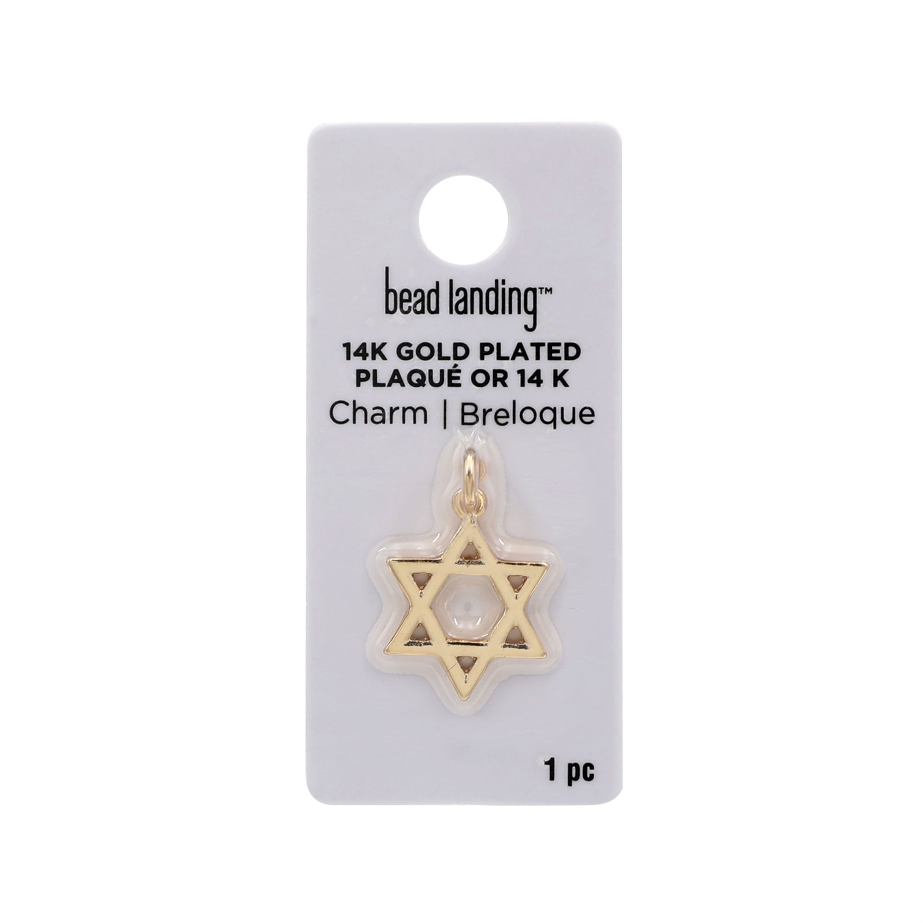 14K Gold Plated Star of David Charm by Bead Landing™