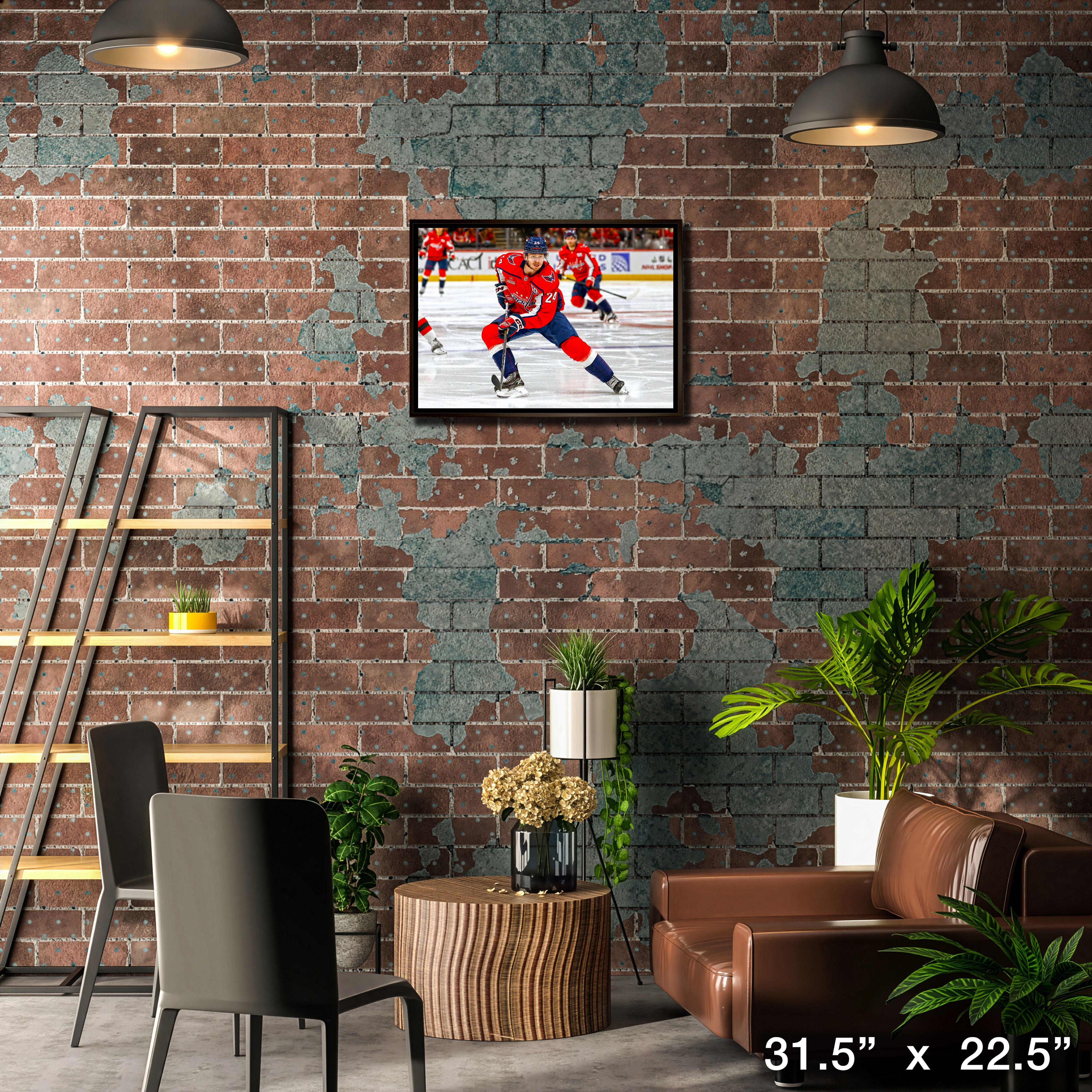 Connor McMichael 20" x 29" Framed Canvas Washington Capitals 31.5" x 22.5"