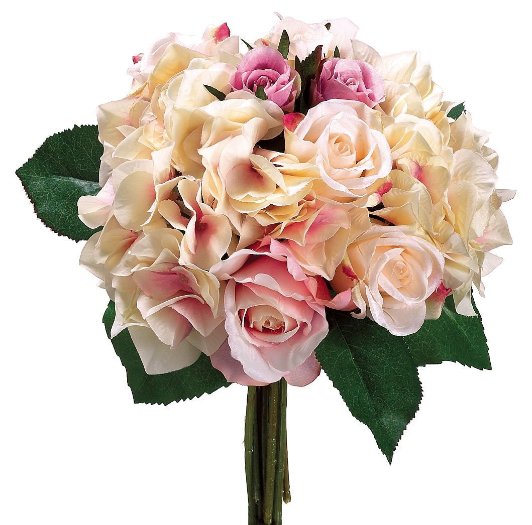 Fuchsia Rose & Hydrangea Bouquet