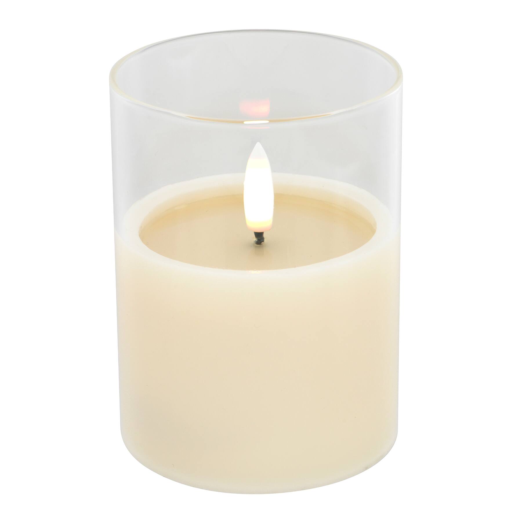 4" LED Glass Wax Flickering Candle by Ashland®