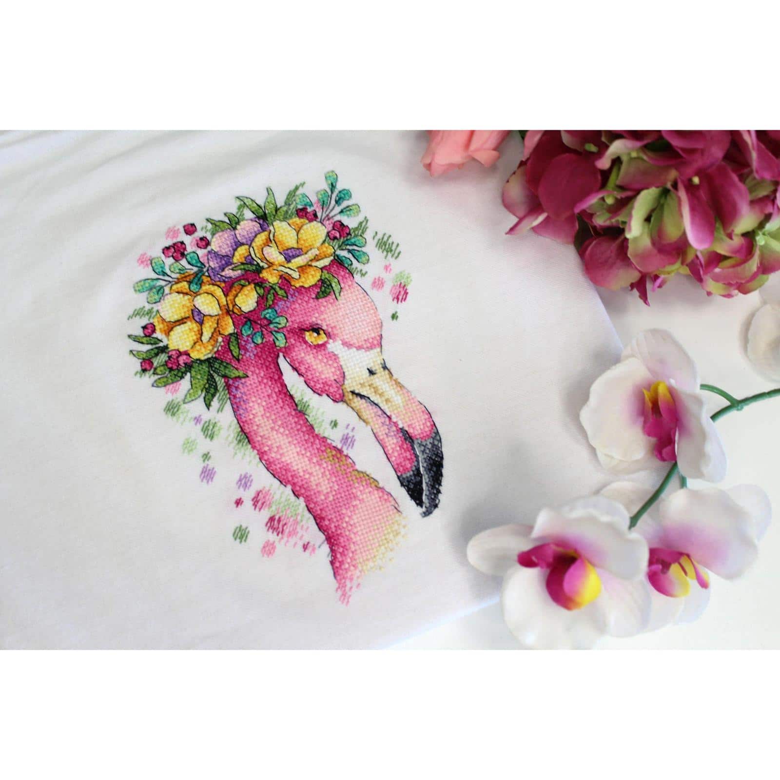MP Studia Summer Flamingo Cross Stitch Kit