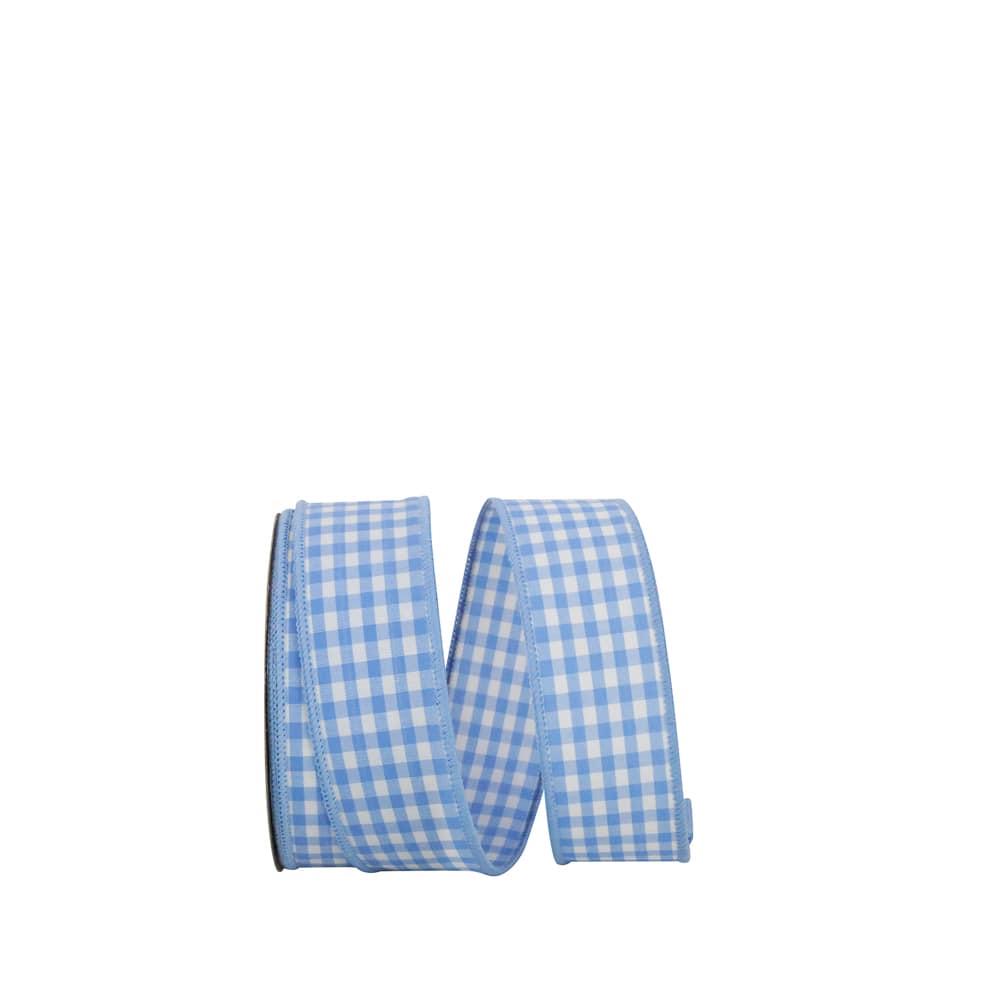 Reliant 1.375" x 10yd. Gingham Check Wired Ribbon