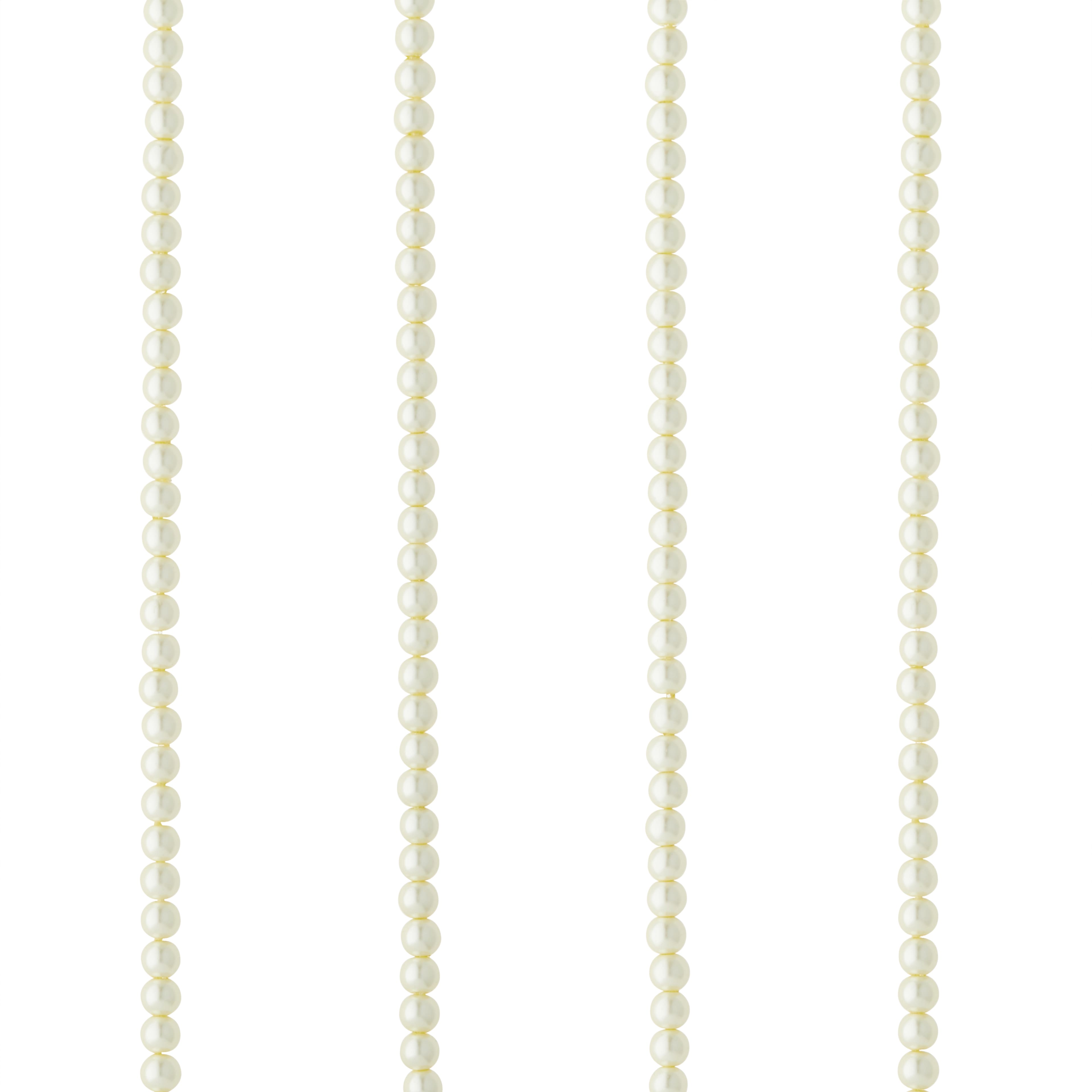 12 Packs: 6 ct. (72 total) Champagne Pearl Glass Round Beads, 4mm by Bead Landing™