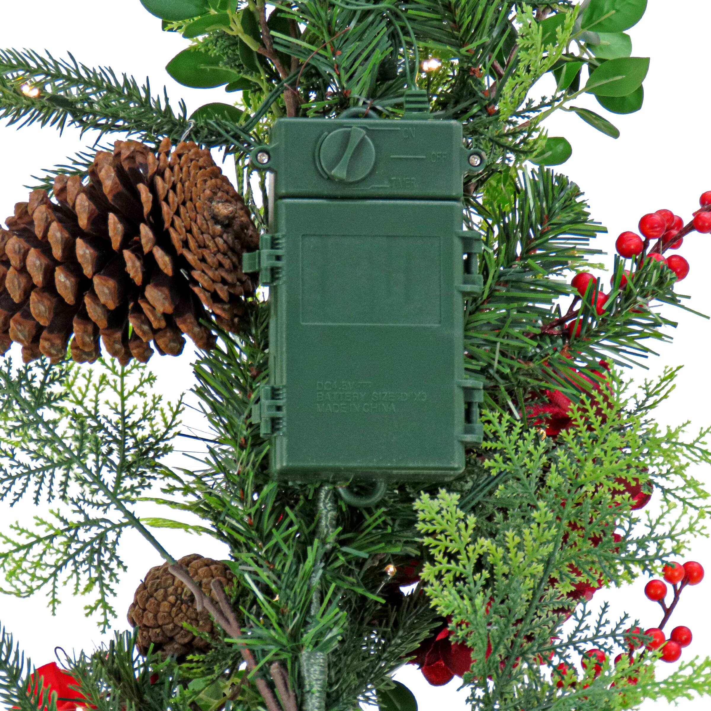 9ft. Decorated Vienna Waltz Garland with LED Lights