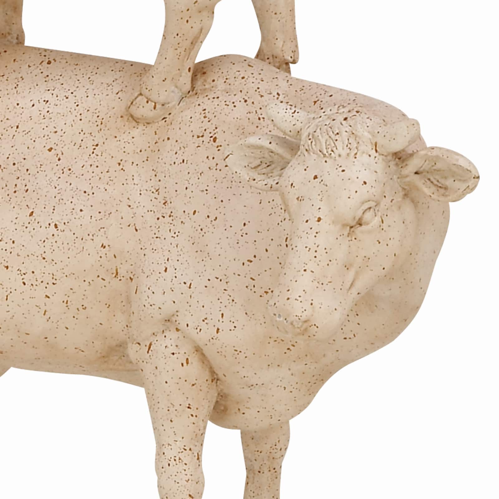 18" White Farm Animals Sculpture