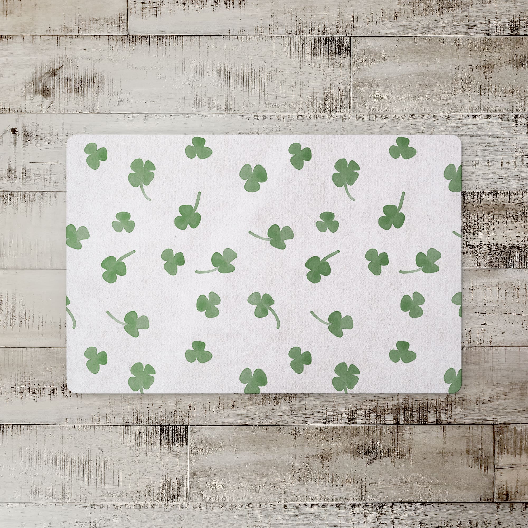 Tiny Shamrock Pattern 27" x 18" Floor Mat