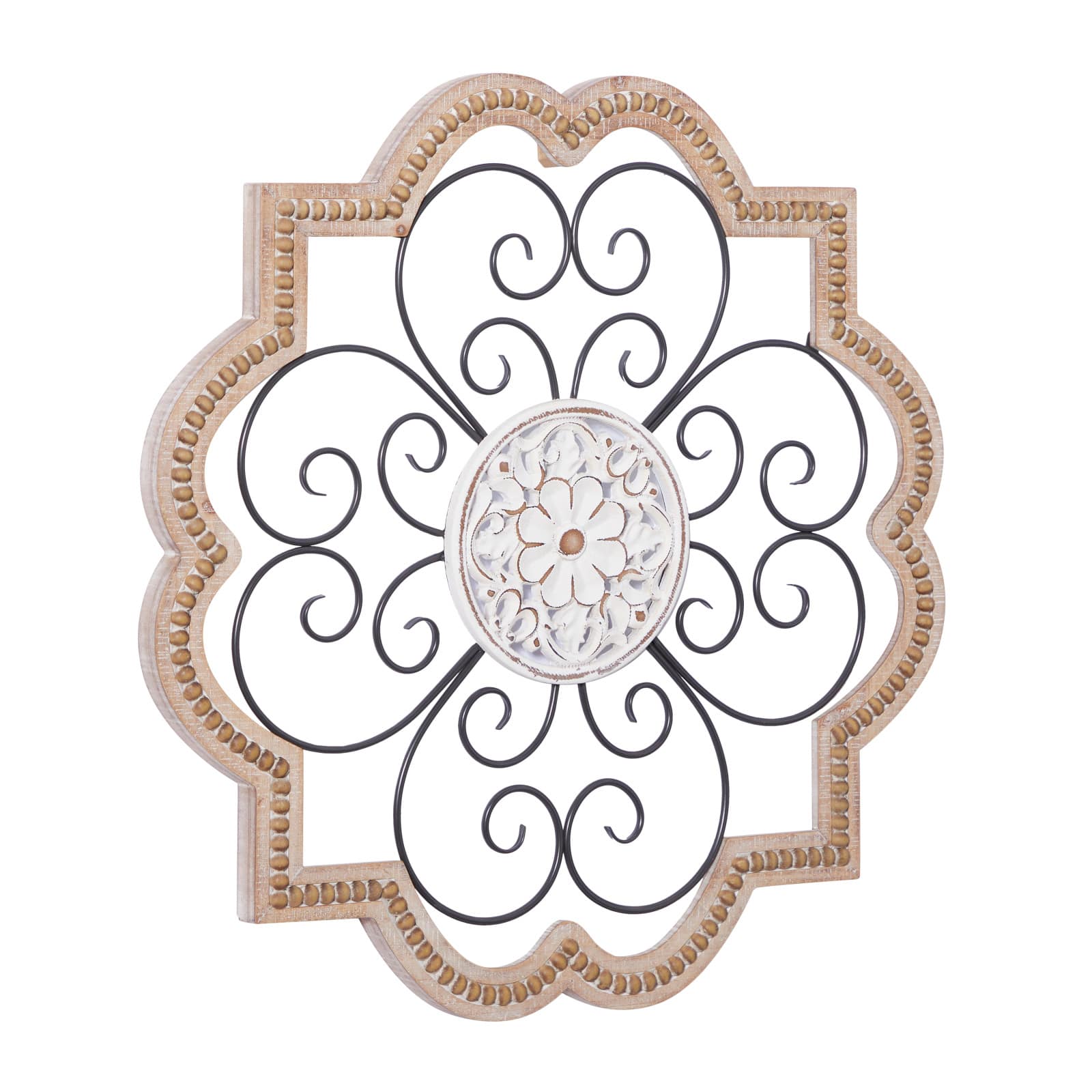27" Brown Metal & Wood Farmhouse Wall Décor