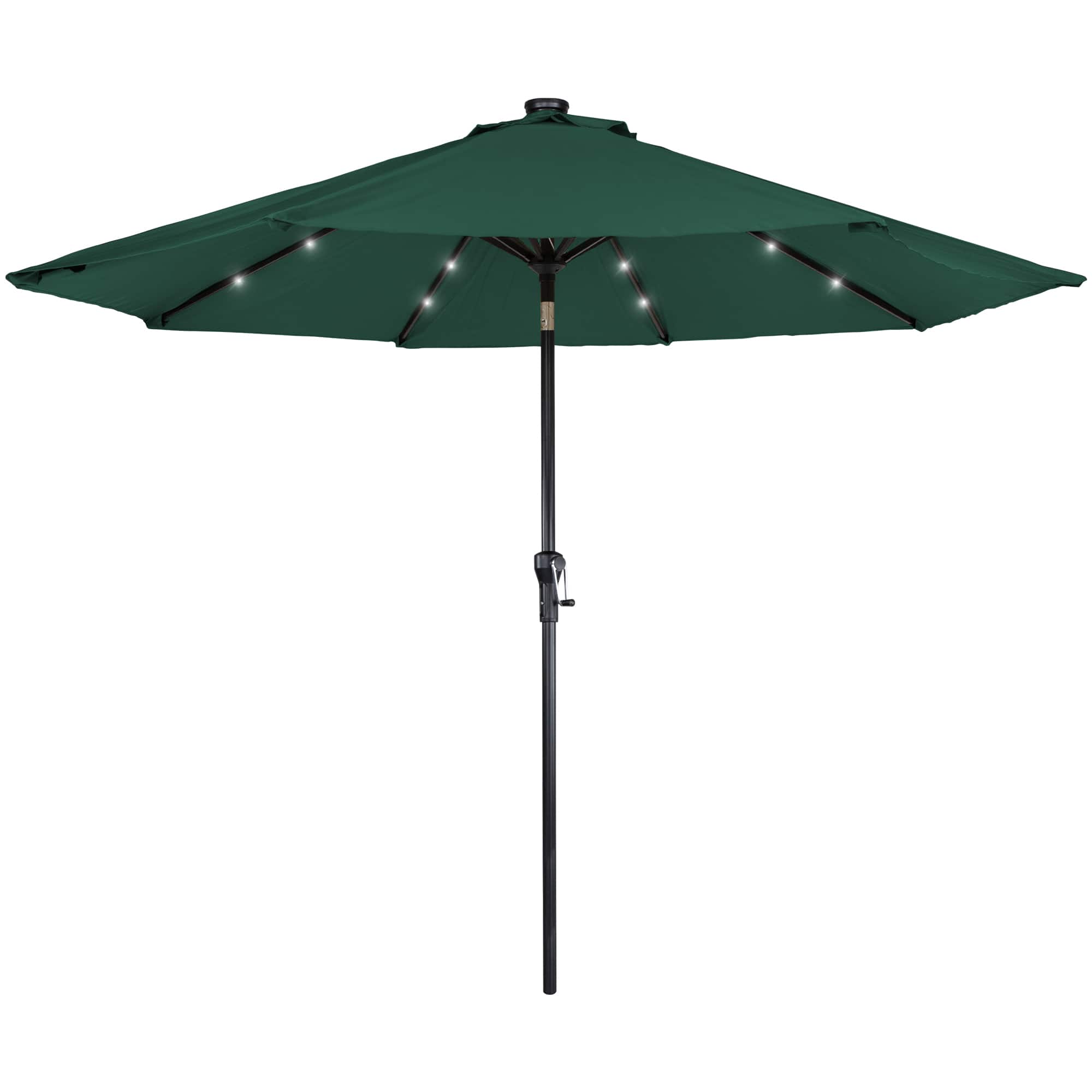 9Ft Solar Lighted Outdoor Patio Market Umbrella By Northlight in Hunter Green | 108" x 108" x 96" | Michaels®