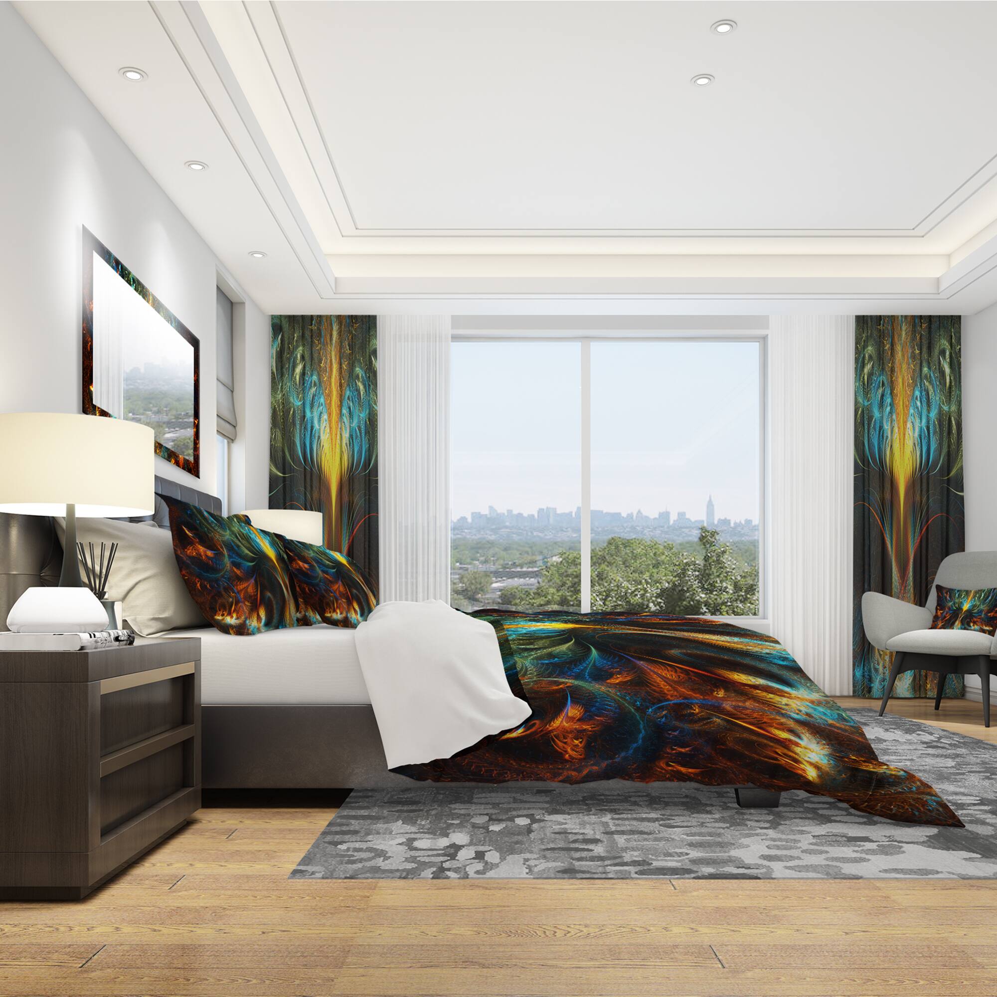 Designart 'Never Endingabstract' Modern & Contemporary Bedding Set
