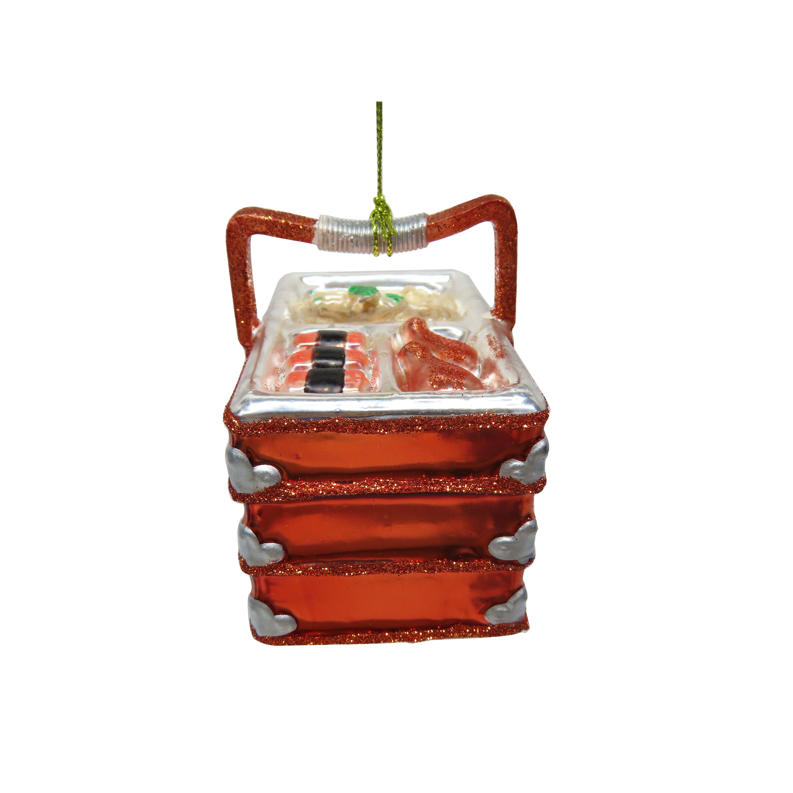 3" Sushi Lunch Box Hand Painted Glass Ornament by Ashland®