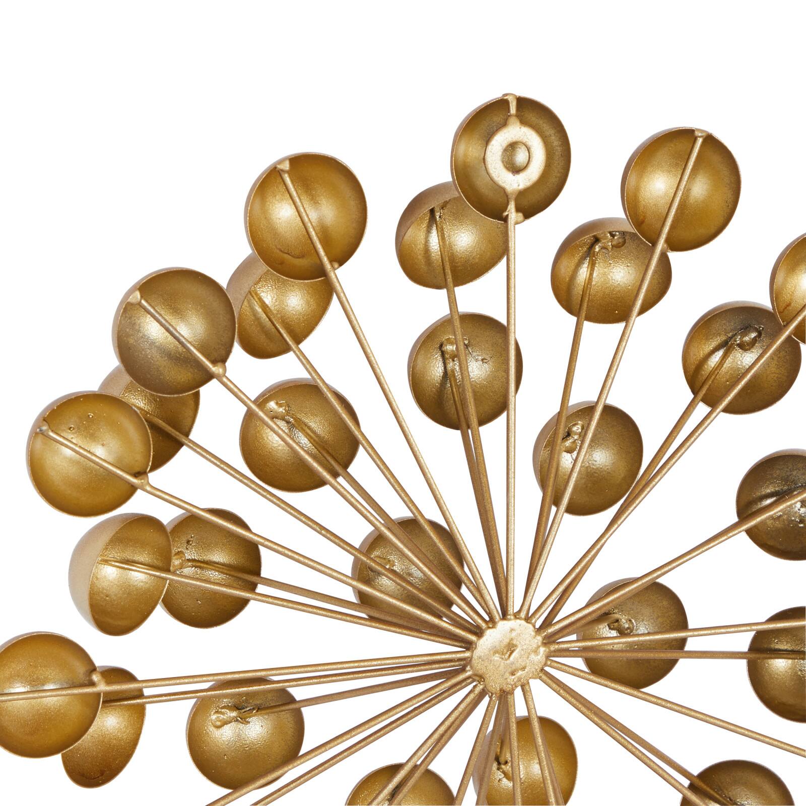 CosmoLiving by Cosmopolitan 12" Gold Metal Modern Orb Sculpture