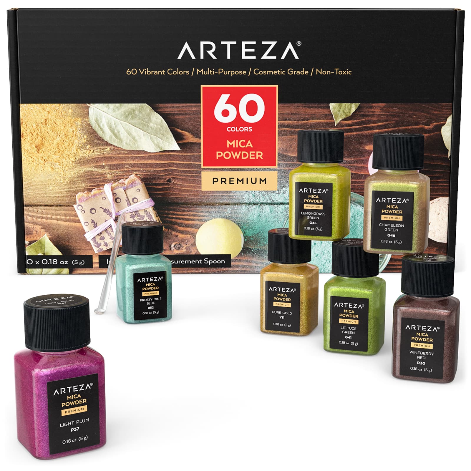Arteza® 60 Color Mica Powder Set