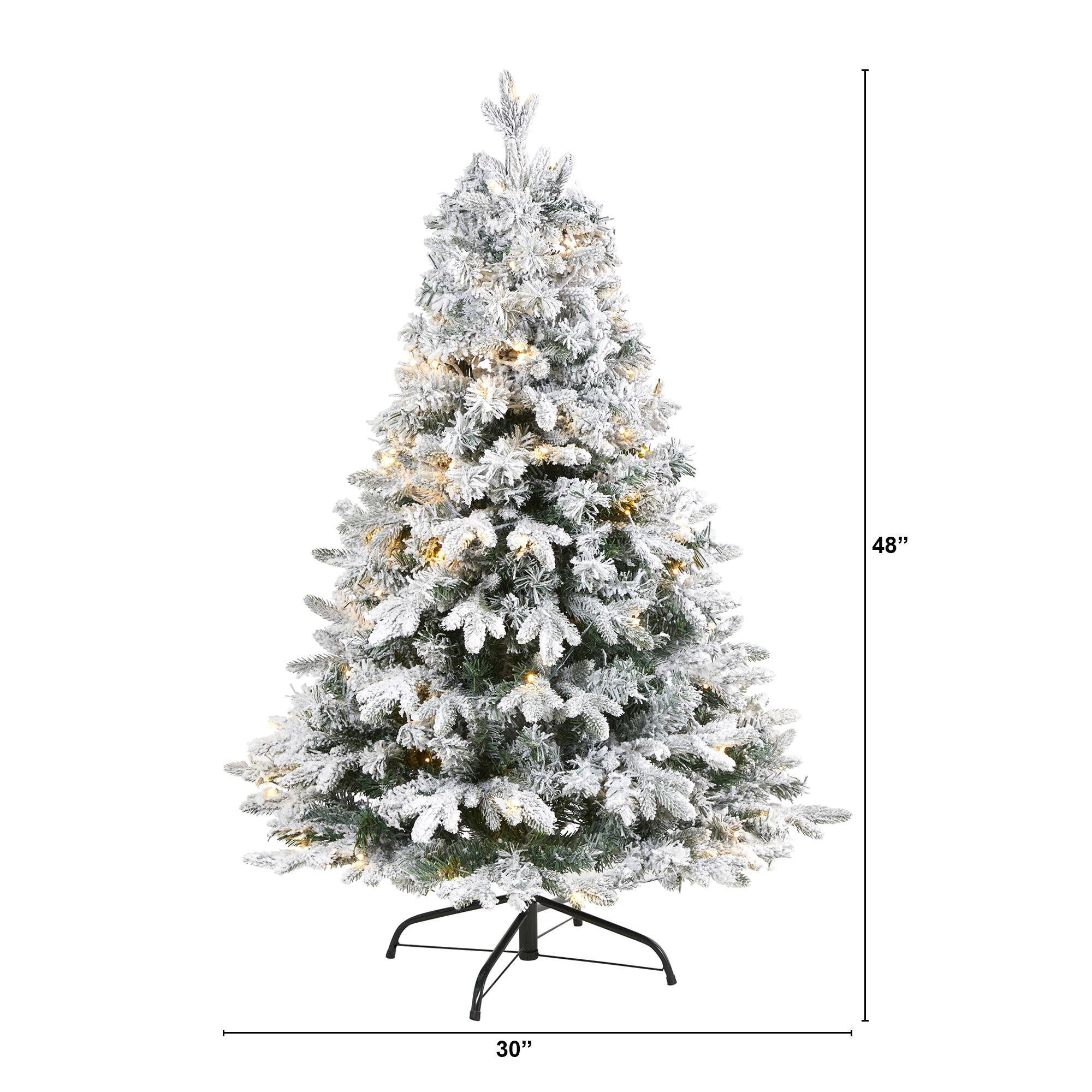 4ft. Pre-Lit Vermont Mixed Pine Artificial Christmas Tree, Clear LED Lights