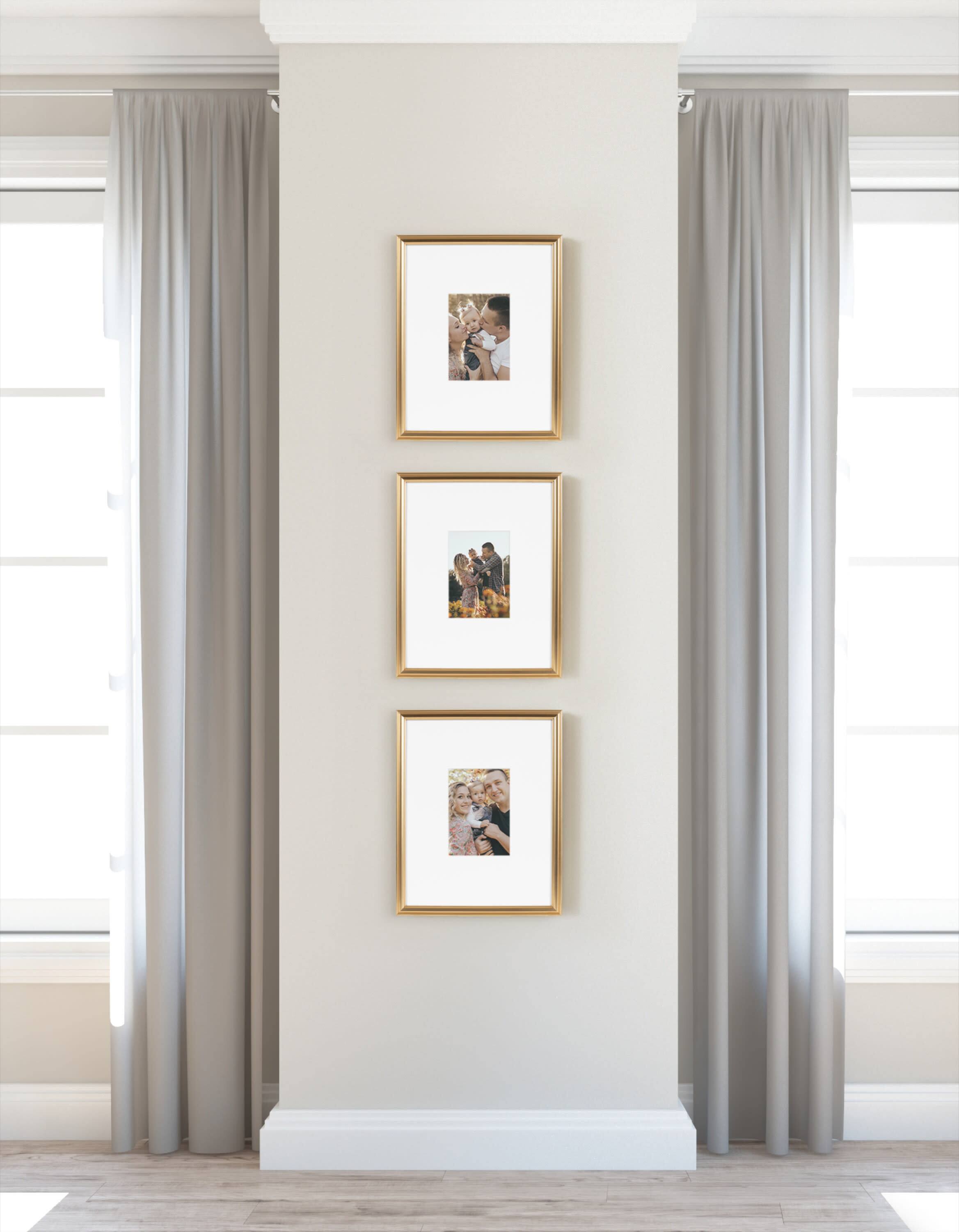Kate and Laurel Adlynn 11" x 14" Photo Frames 5" x 7" with Mat, 3ct.
