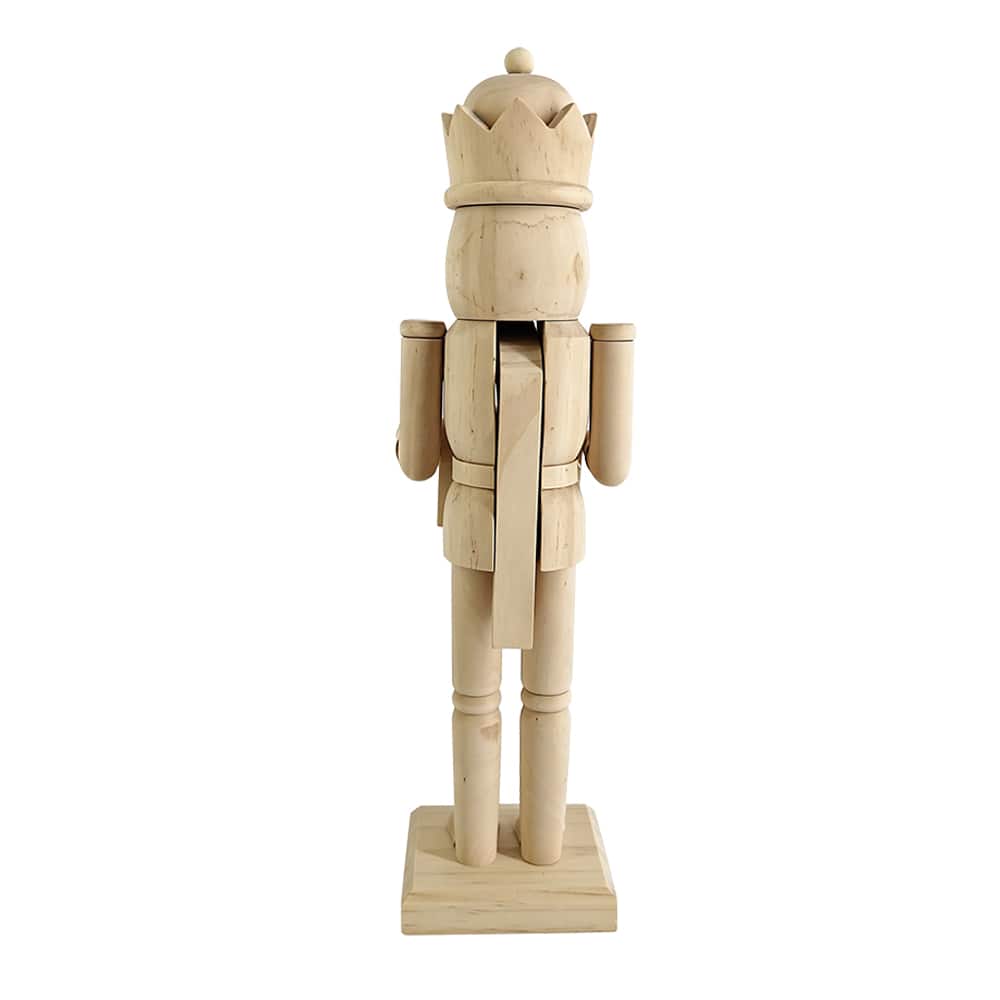 14" King DIY Pinewood Nutcracker with Countdown by Make Market®