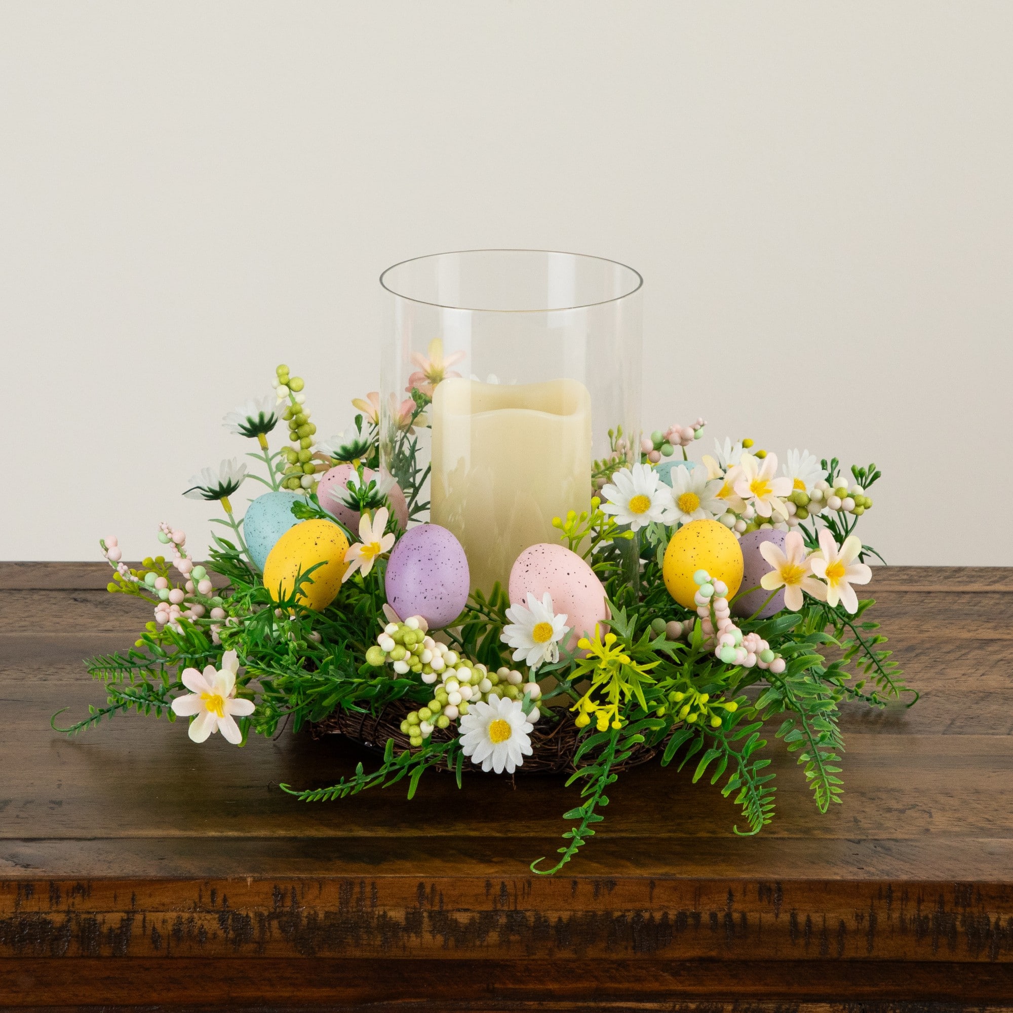 8" Artificial Easter Candle Holder Arrangement