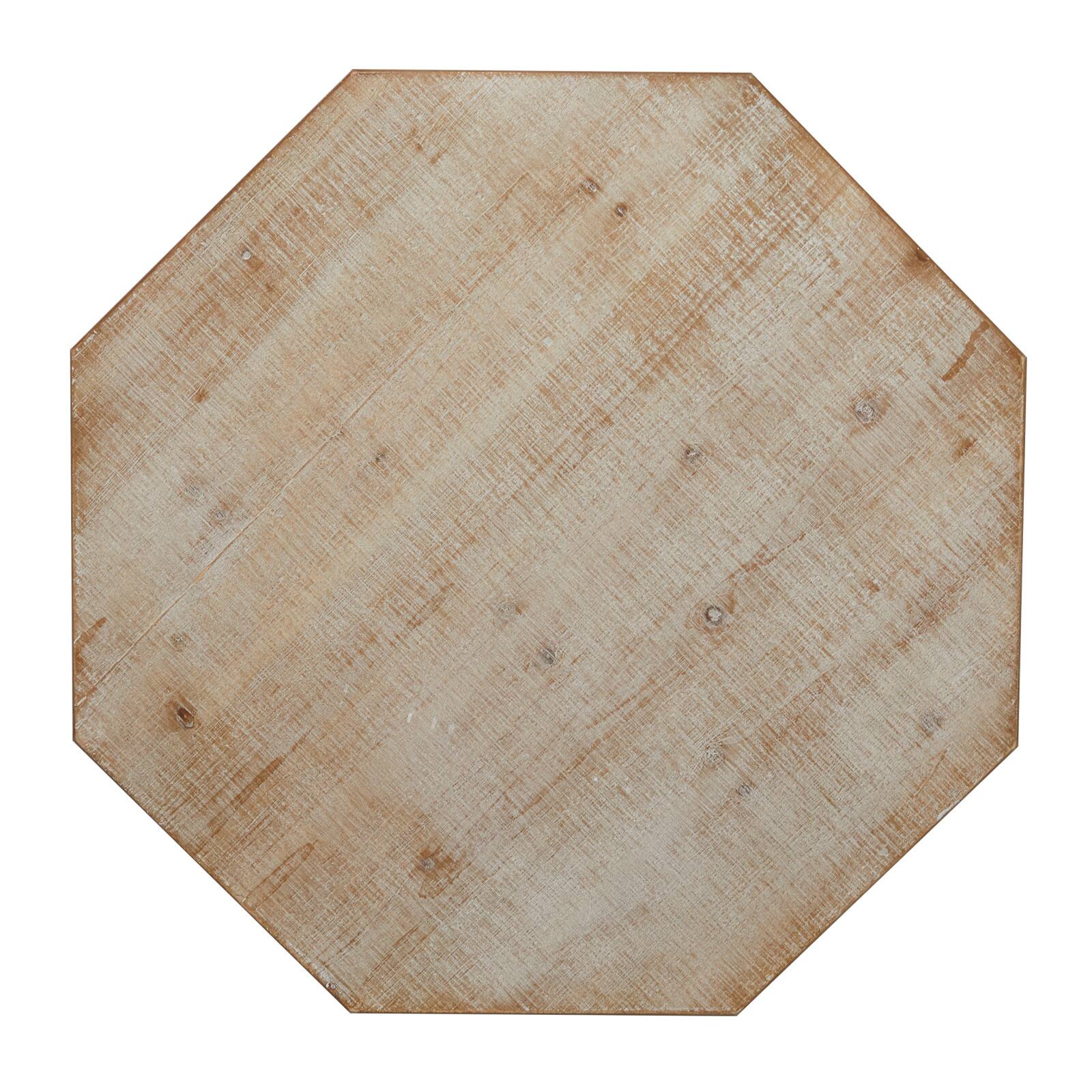 Brown Farmhouse Wood Accent Table, 30" x 28"