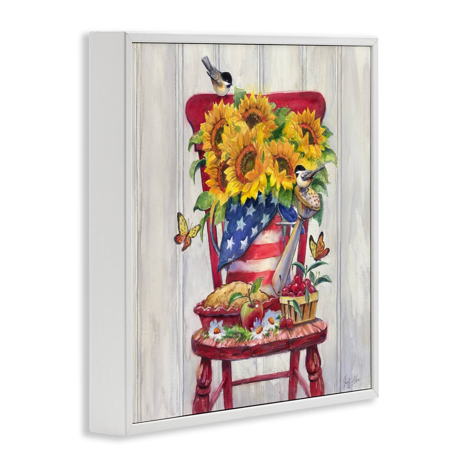 Stupell Industries Patriot Porch Still Life Framed Giclee Art
