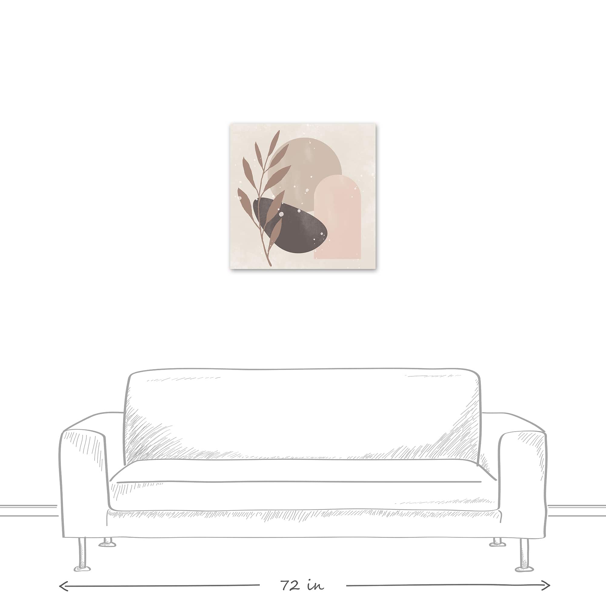 Boho Leaves And Arches 24" x 24" Canvas Wall Art
