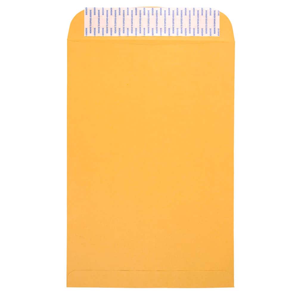JAM Paper 10" x 15" Brown Kraft Recycled Manila Peel & Seal Closure Envelopes, 500ct.